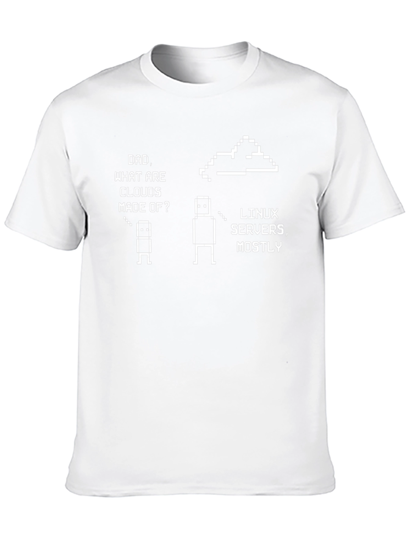 Linux Servers Cloud Dad Joke Black T-Shirt
