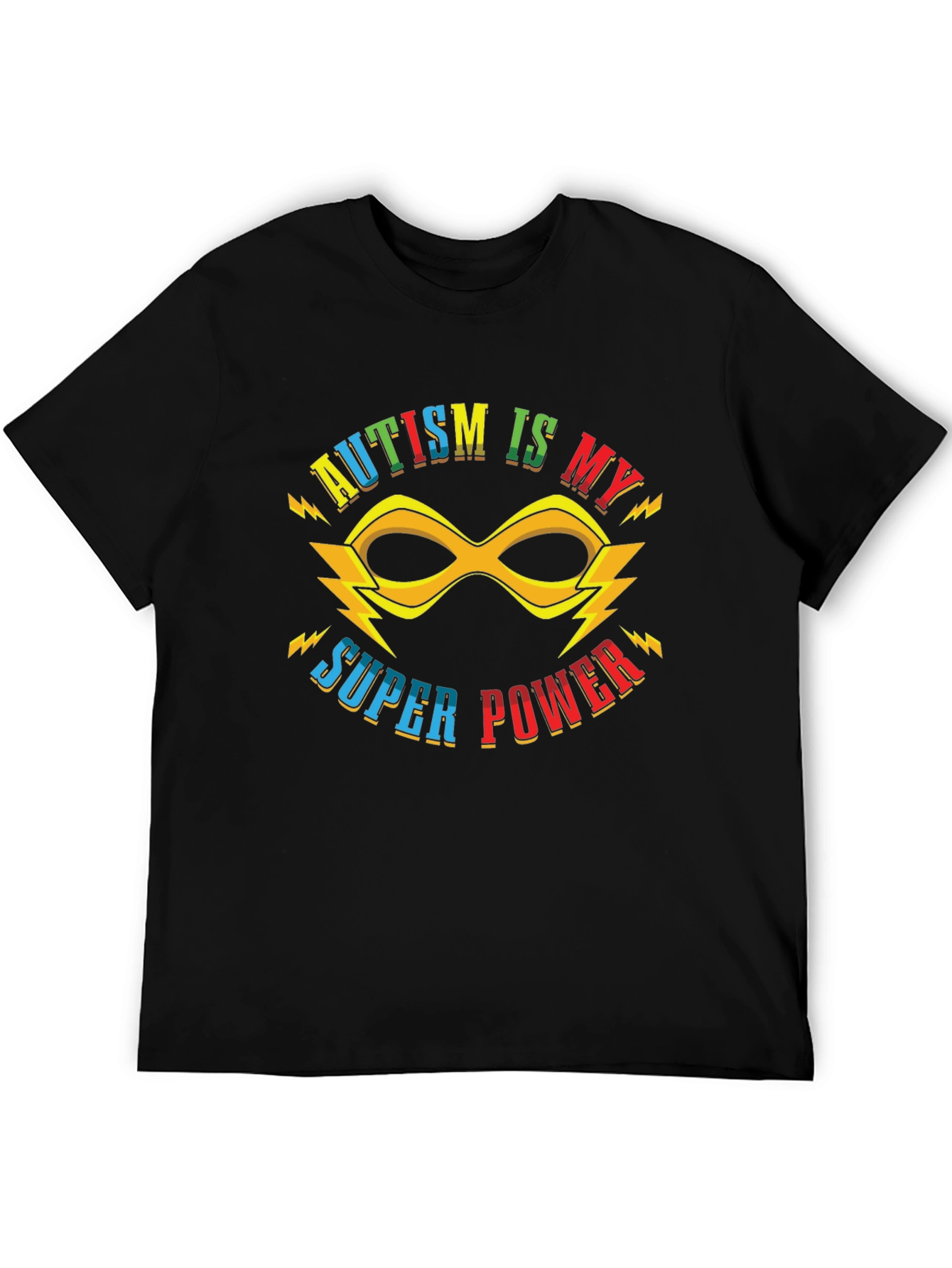 Autism is My Super Power Black T-Shirt