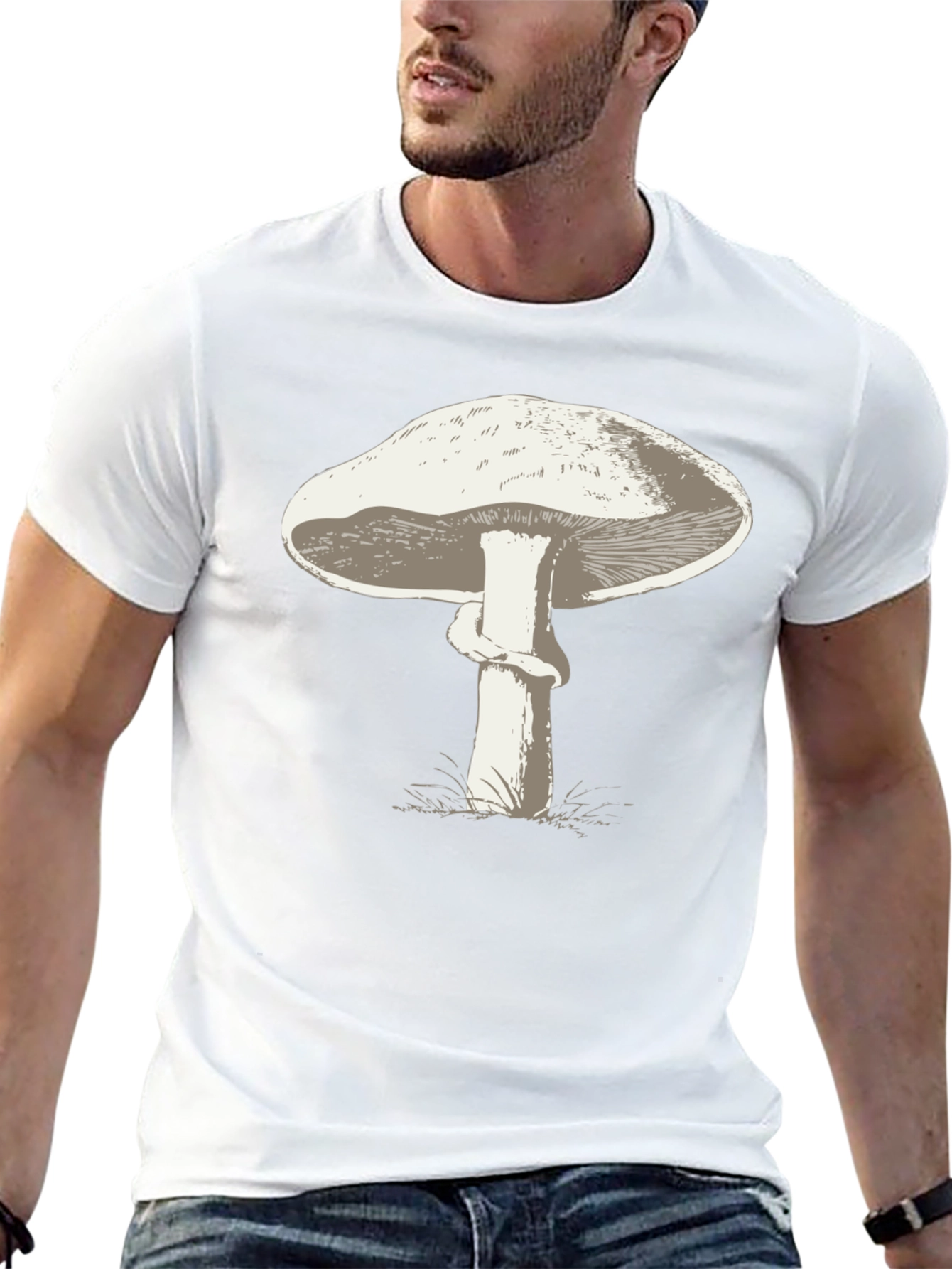 Mushroom Graphic Tee - Funky Fungi Design