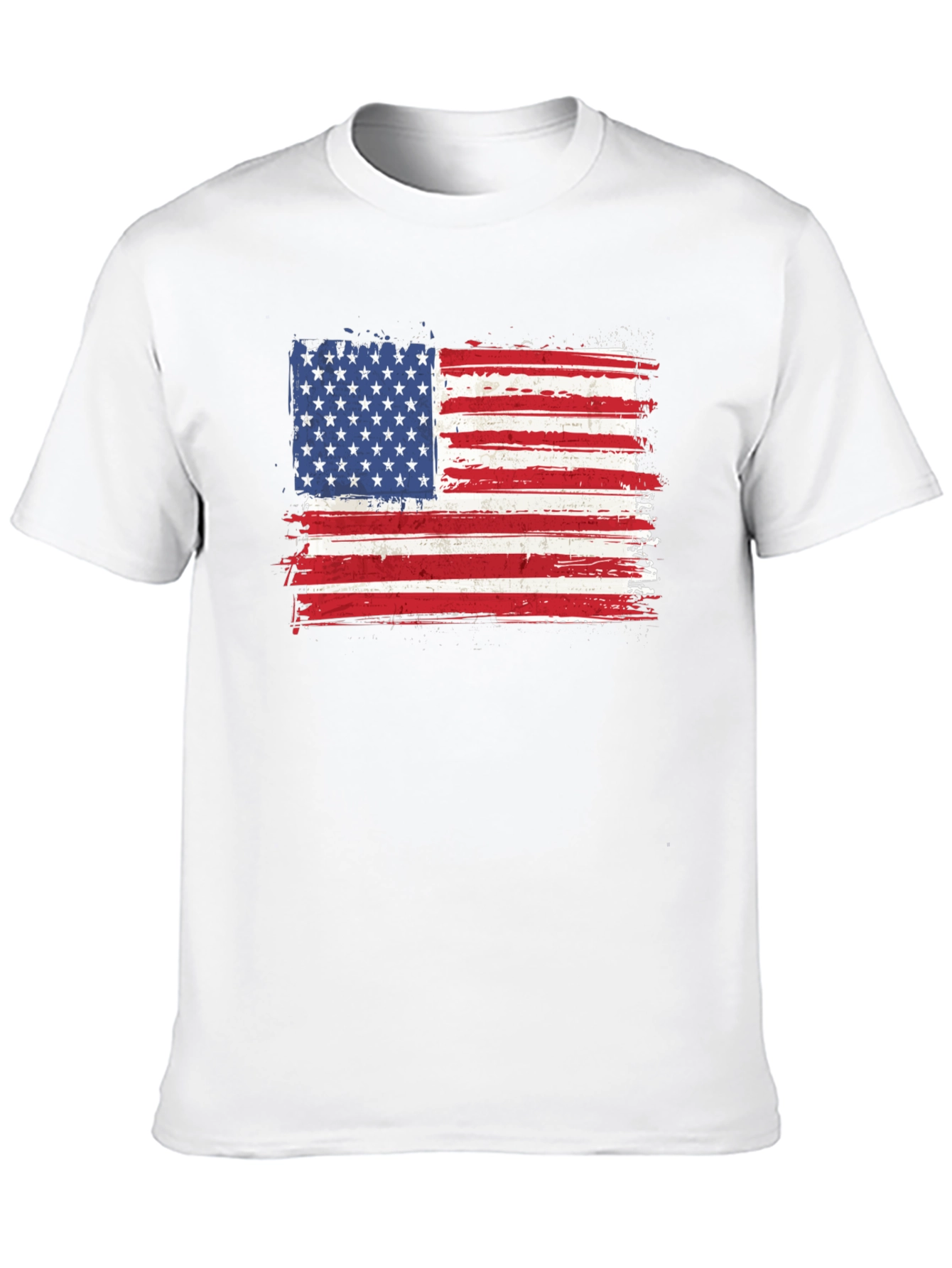 American Flag Graphic Tee - Distressed Patriotic Shirt
