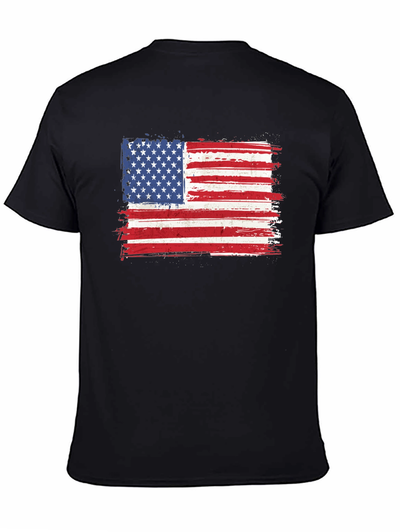 American Flag Graphic Tee - Distressed Patriotic Shirt
