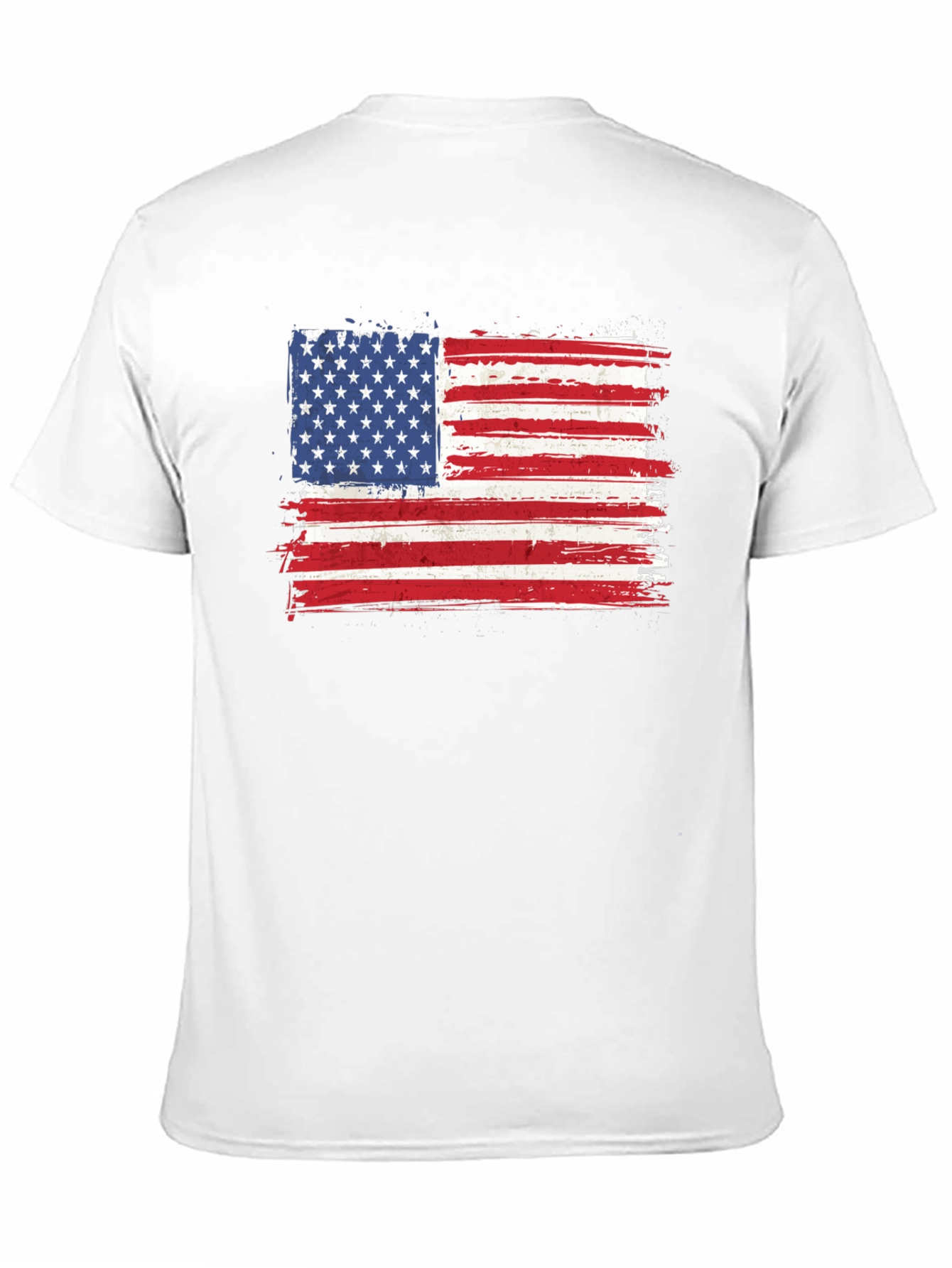 American Flag Graphic Tee - Distressed Patriotic Shirt