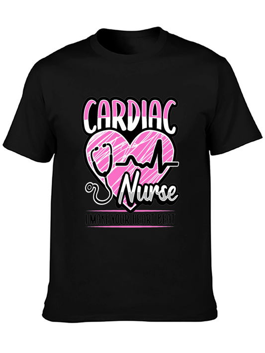 Cardiac Nurse T-Shirt - Heartbeat Design