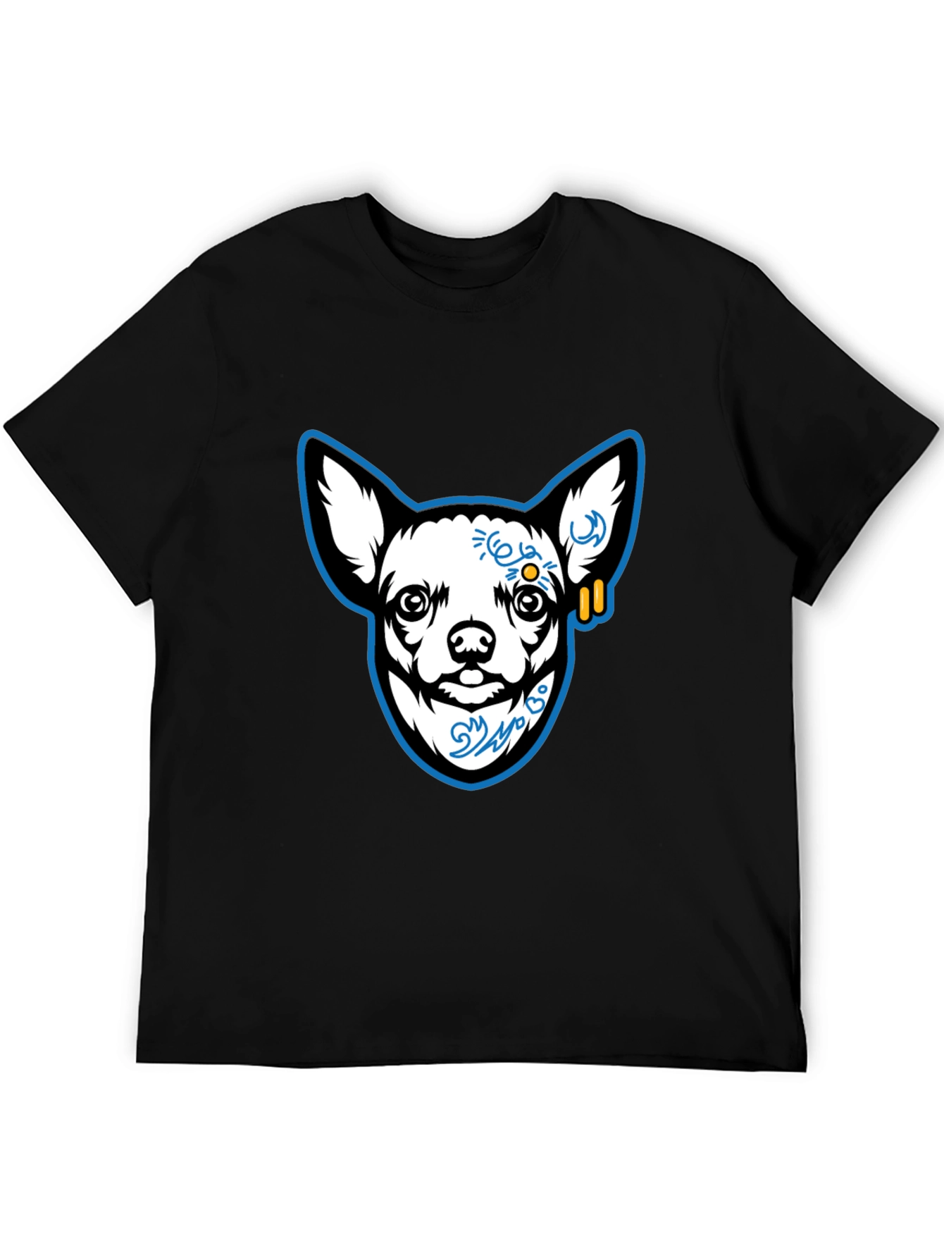 Cool Chihuahua Graphic Black T-Shirt