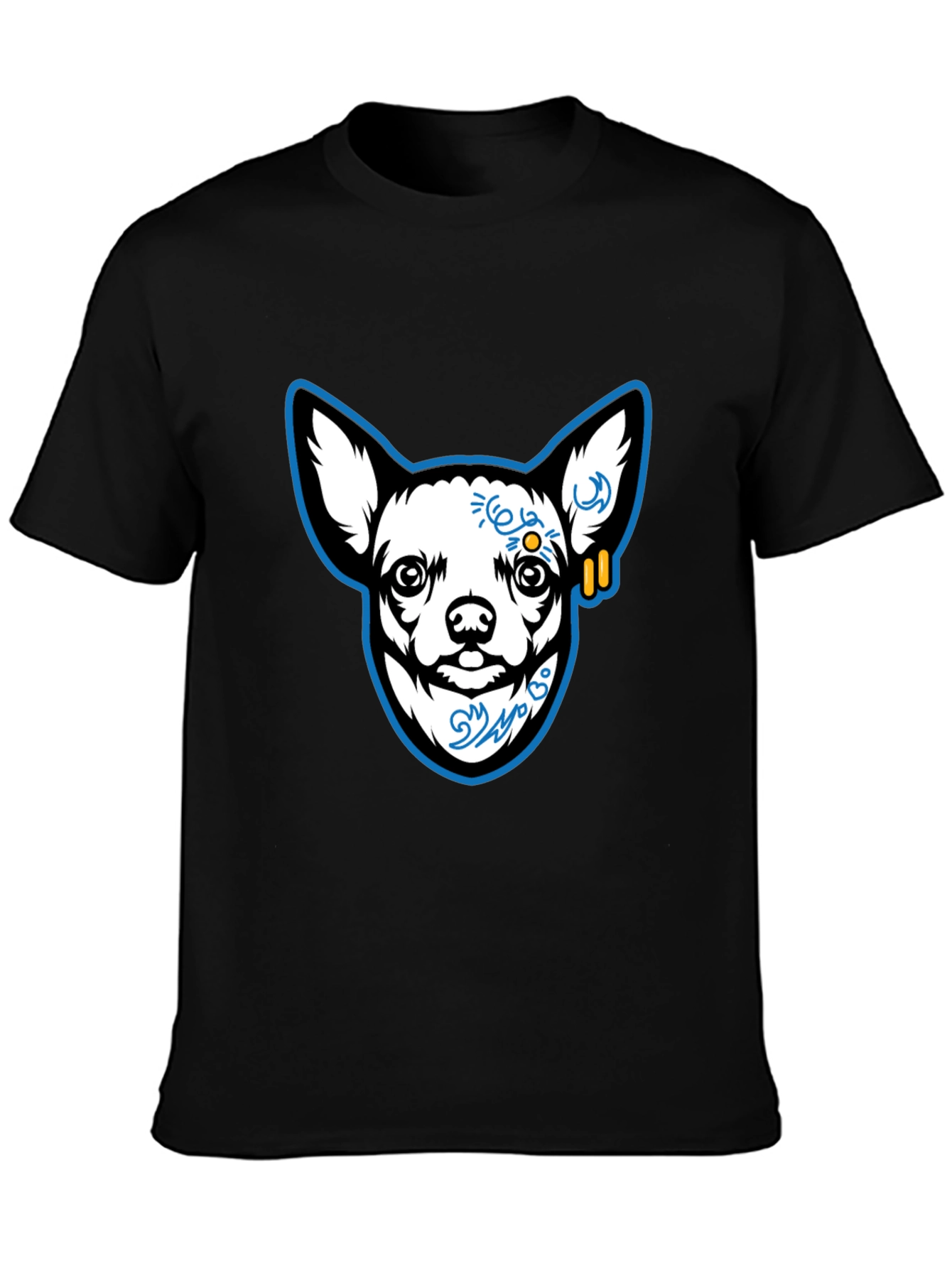 Cool Chihuahua Graphic Black T-Shirt