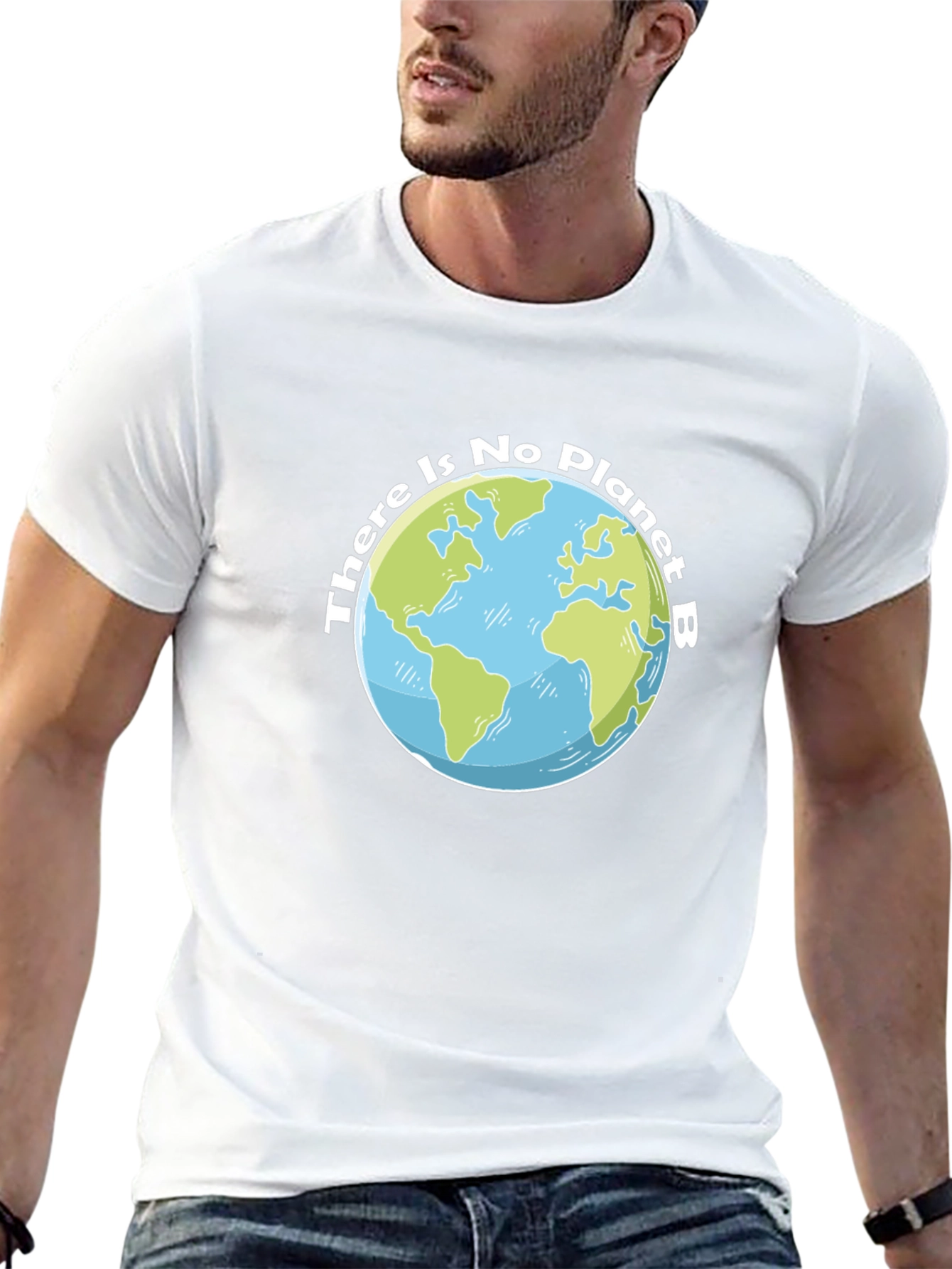 No Planet B Earth Graphic Tee - Black Cotton