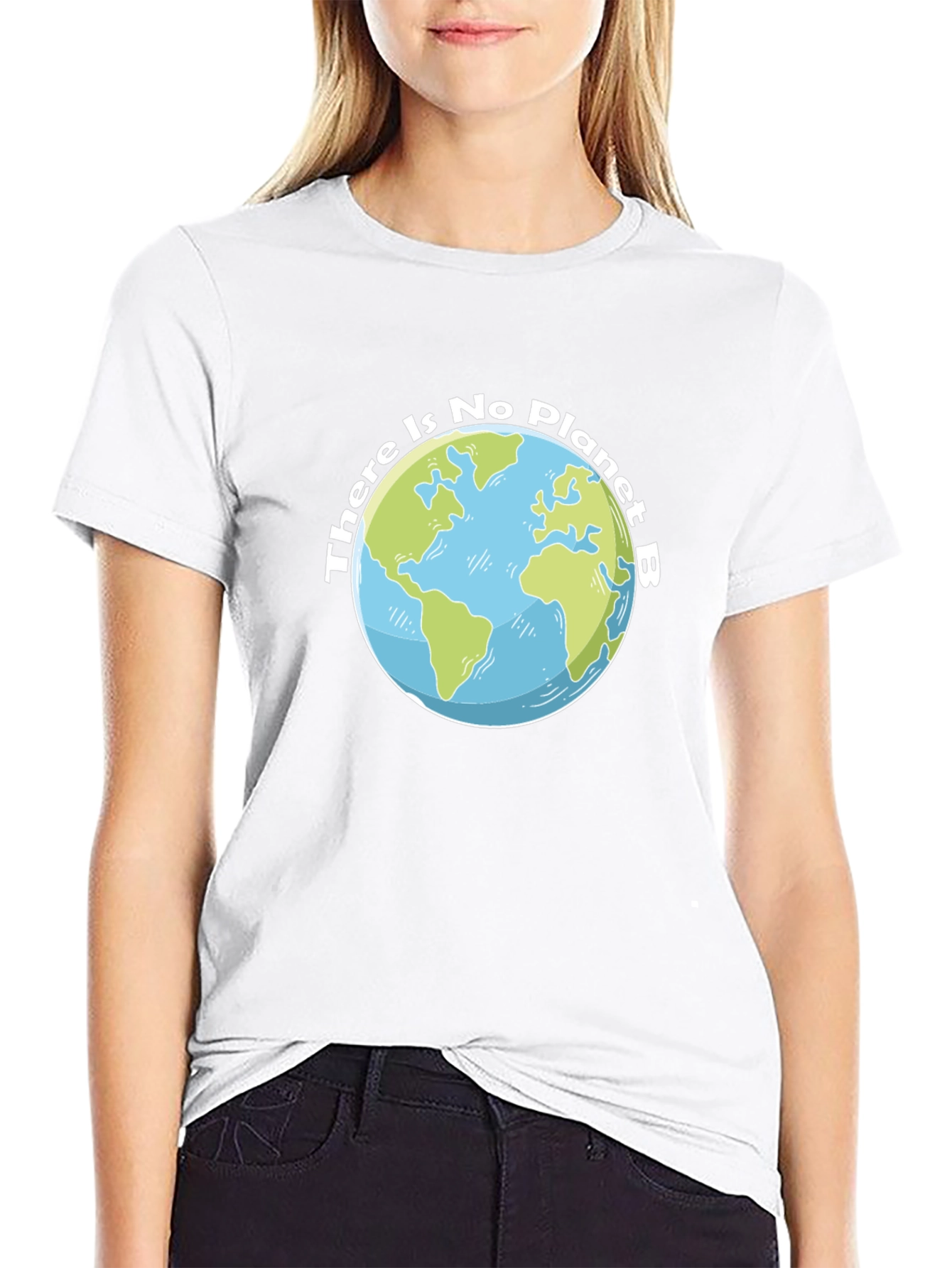 No Planet B Earth Graphic Tee - Black Cotton