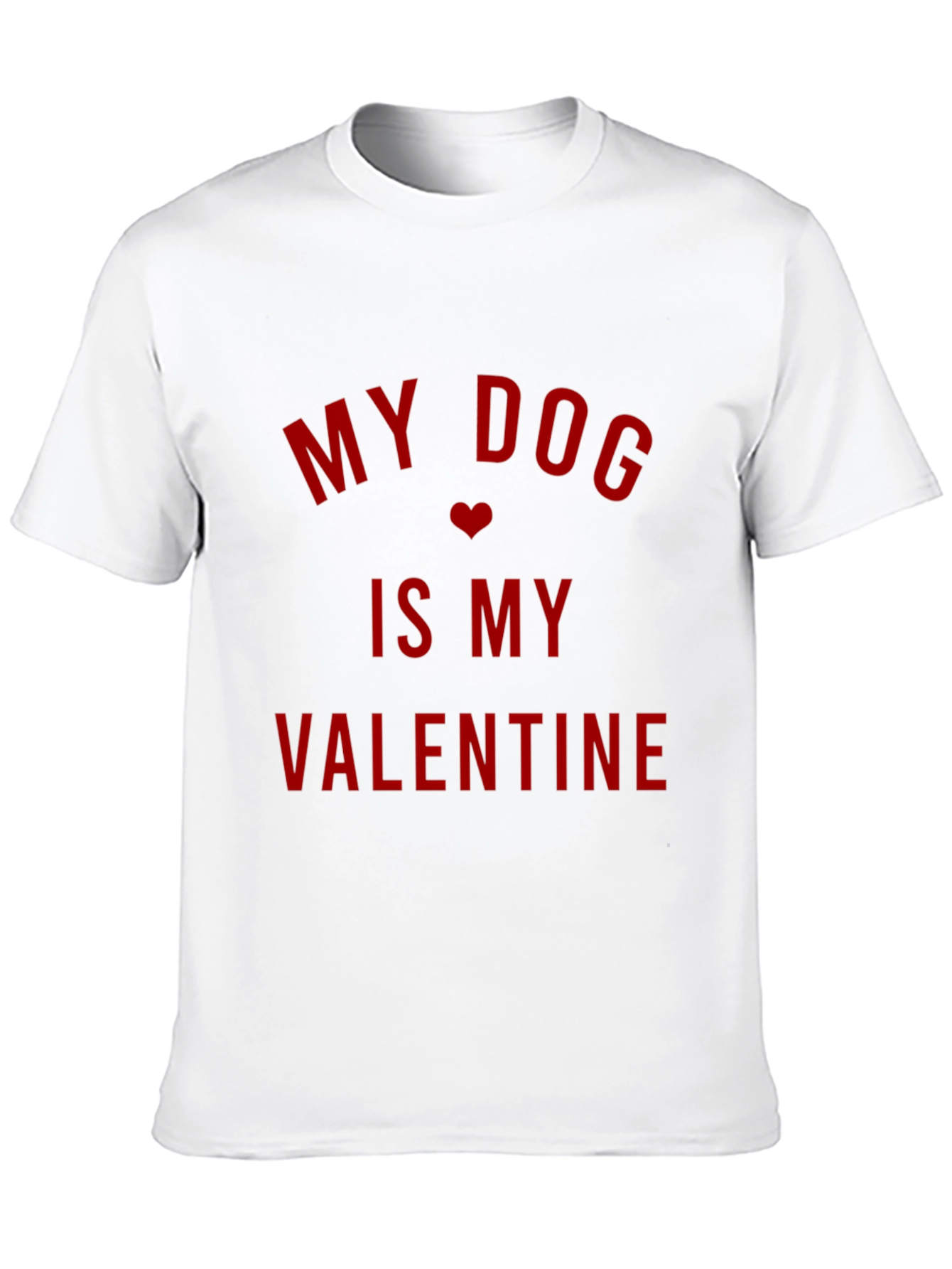 My Dog Is My Valentine - Mens Black T-Shirt