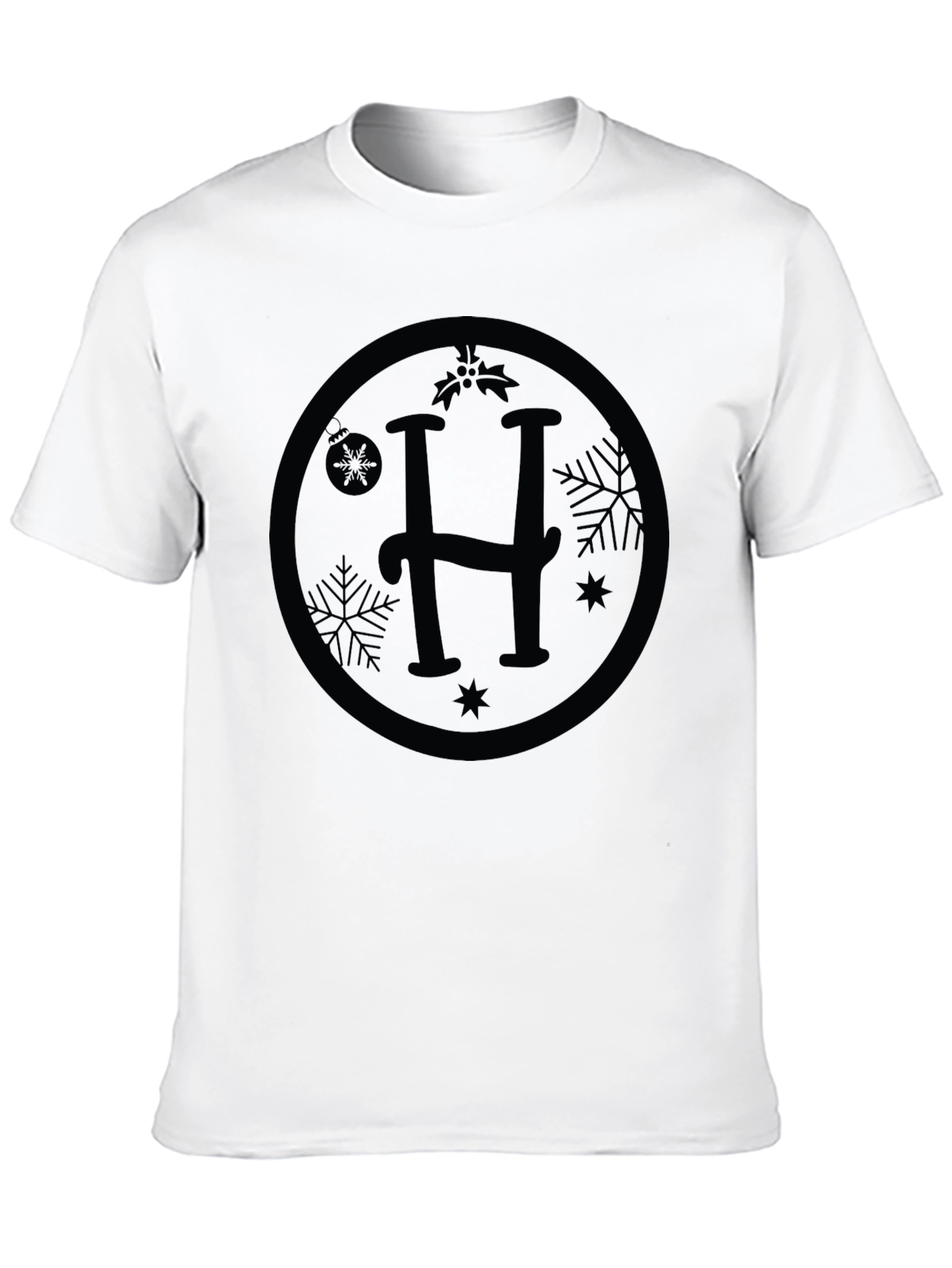 Monogram H Holiday Black T-Shirt