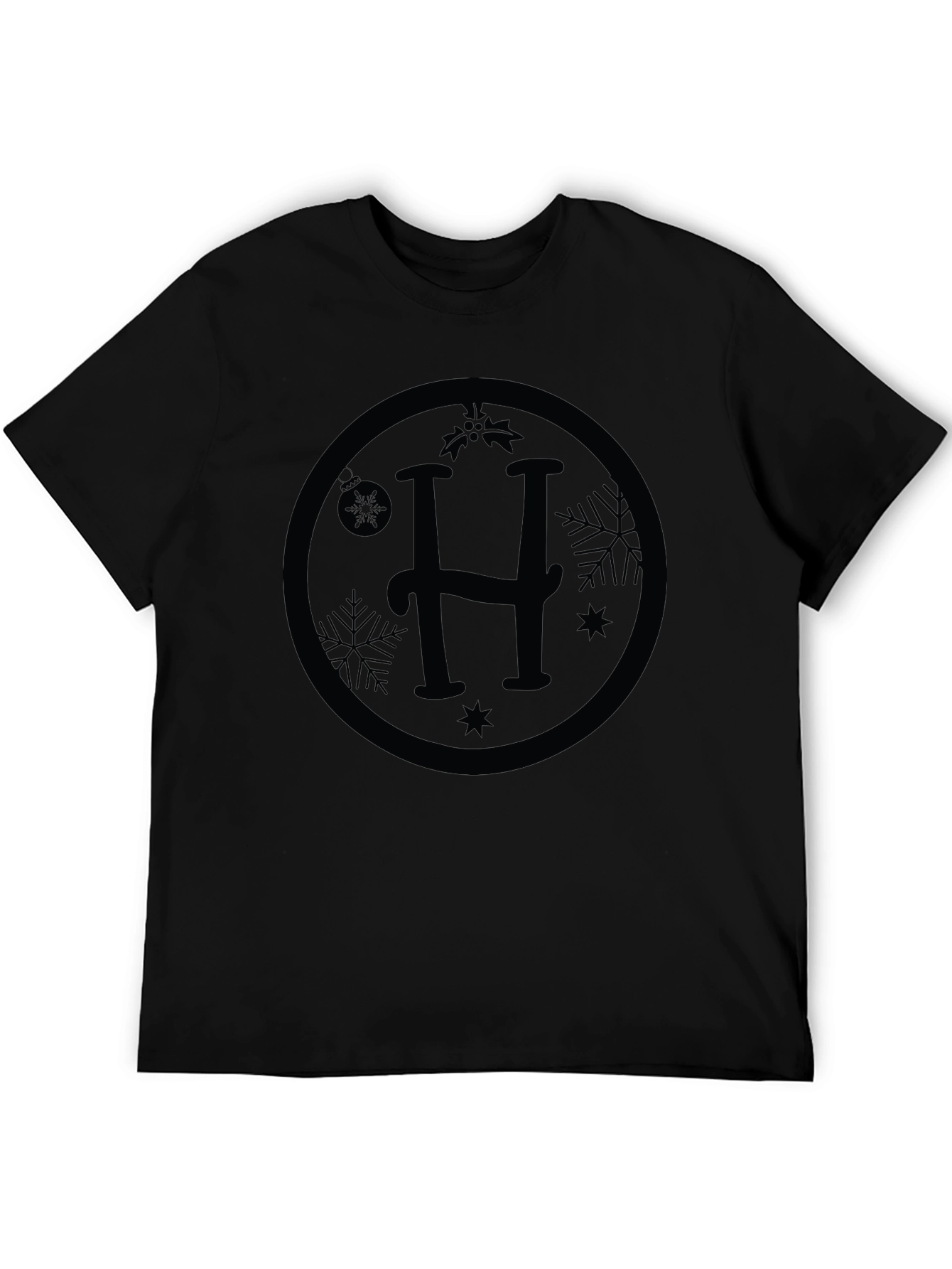 Monogram H Holiday Black T-Shirt