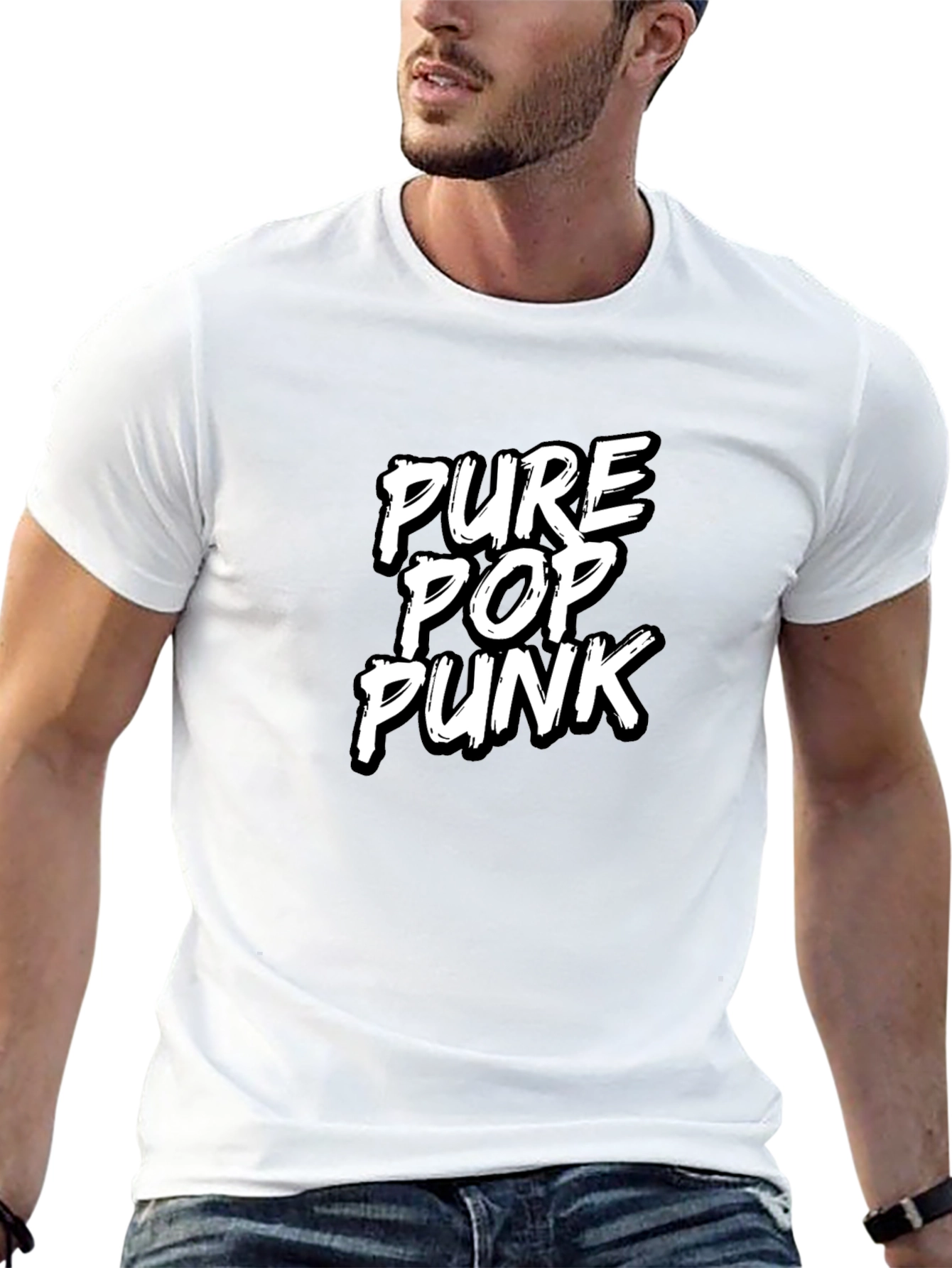 Pure Pop Punk Black Graphic Tee