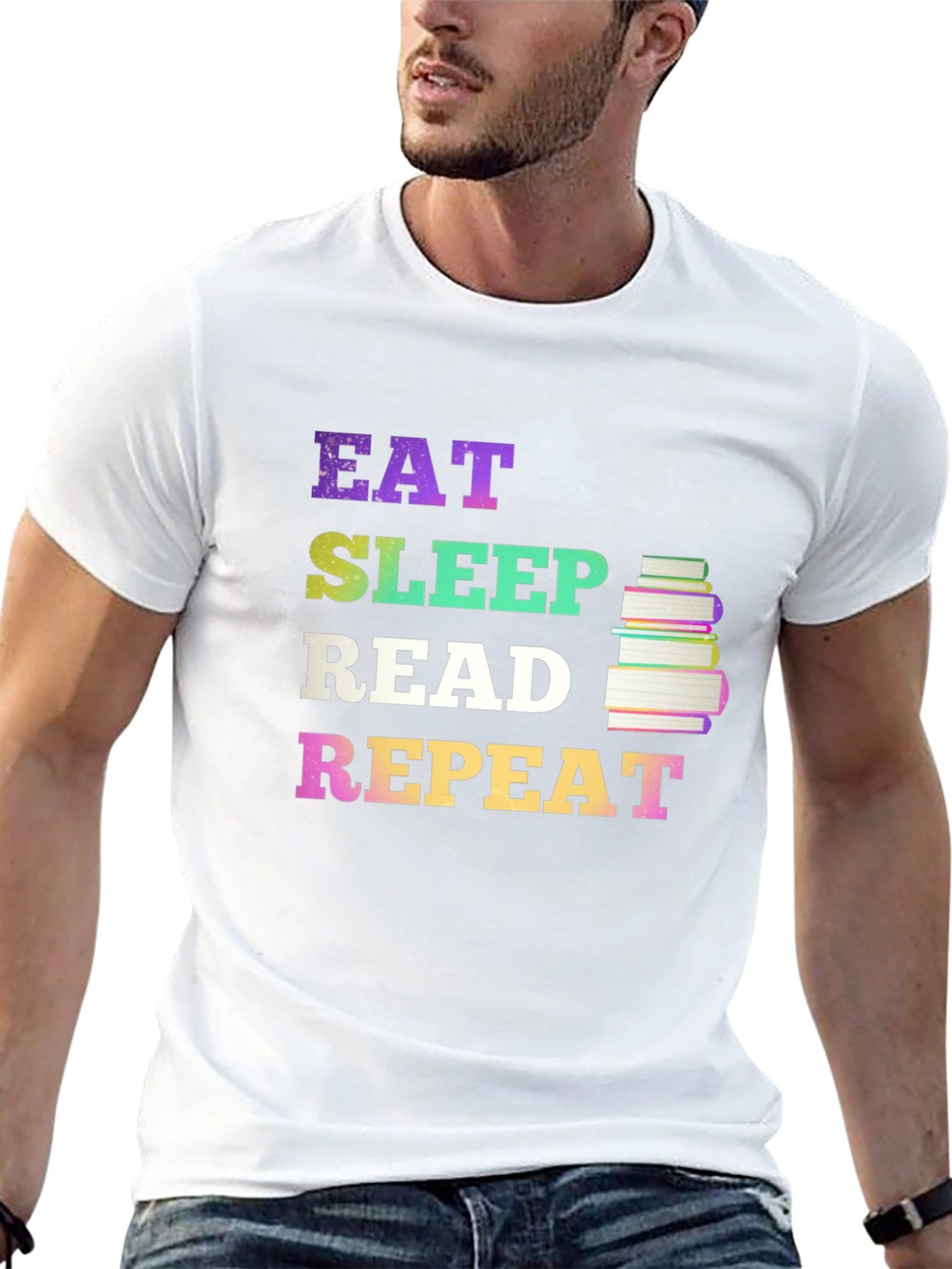 Eat Sleep Read Repeat Graphic Tee