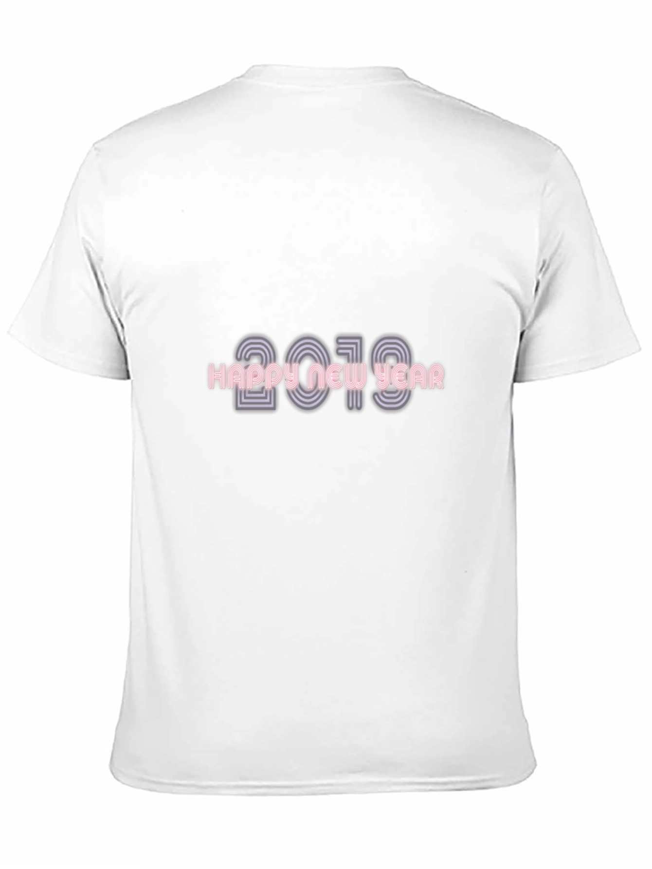 Happy New Year 2019 T-Shirt Black Casual
