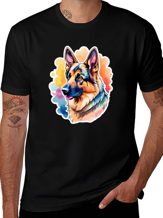 German Shepherd Dog Colorful Art T-Shirt