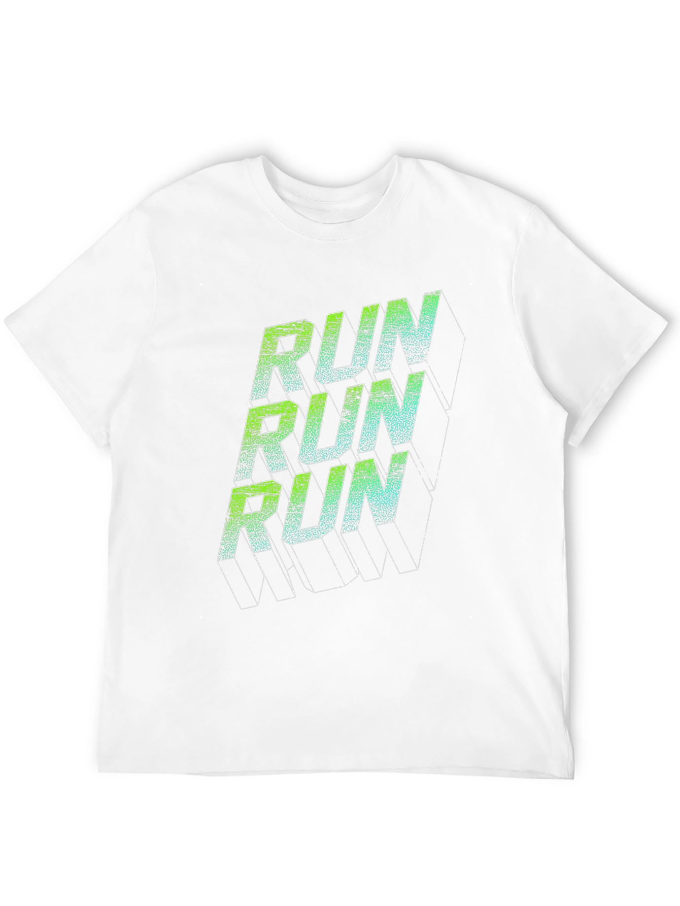 Run Graphic Print Black T-Shirt