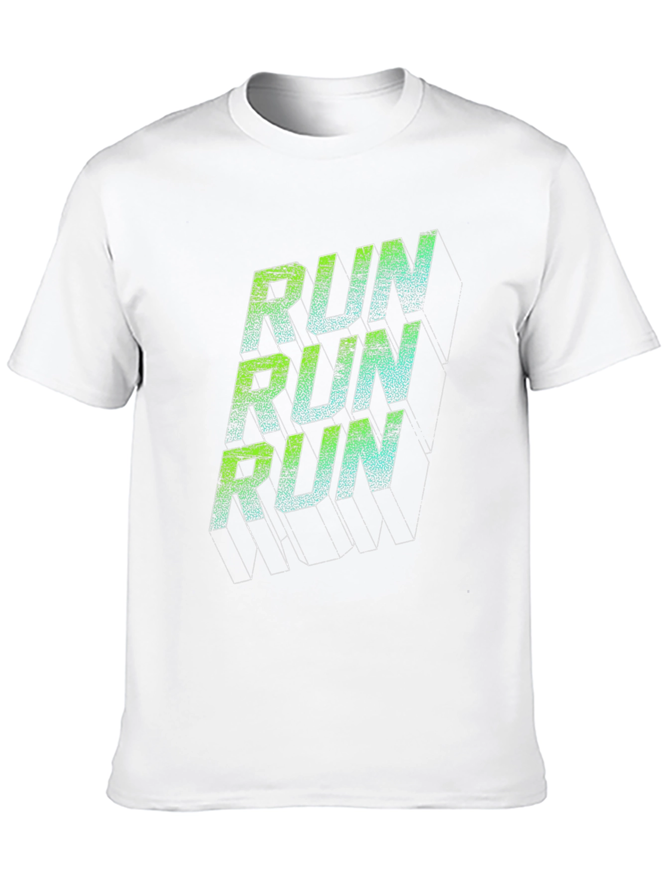 Run Graphic Print Black T-Shirt