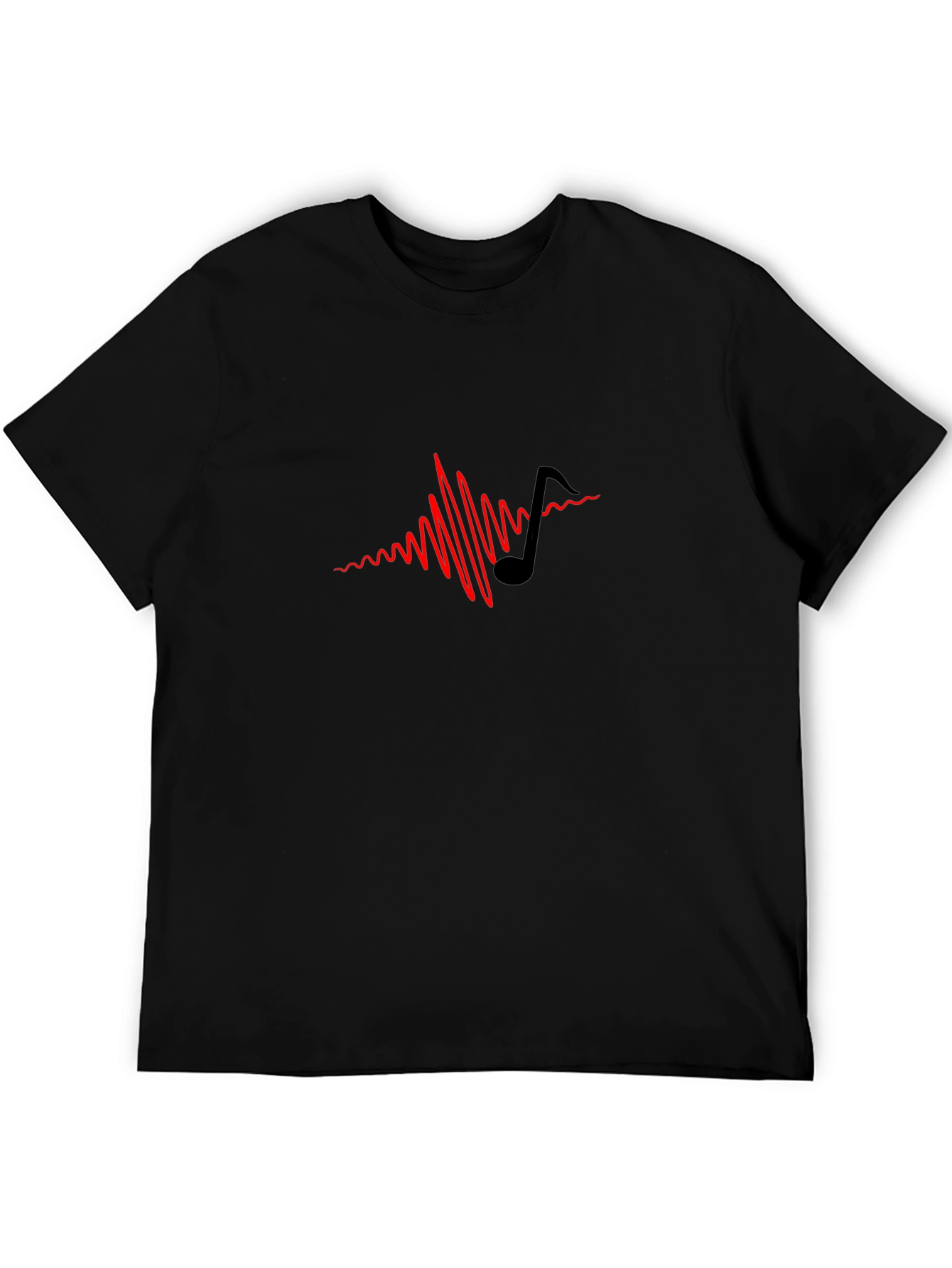 Music Note Graphic Tee - Black T-Shirt