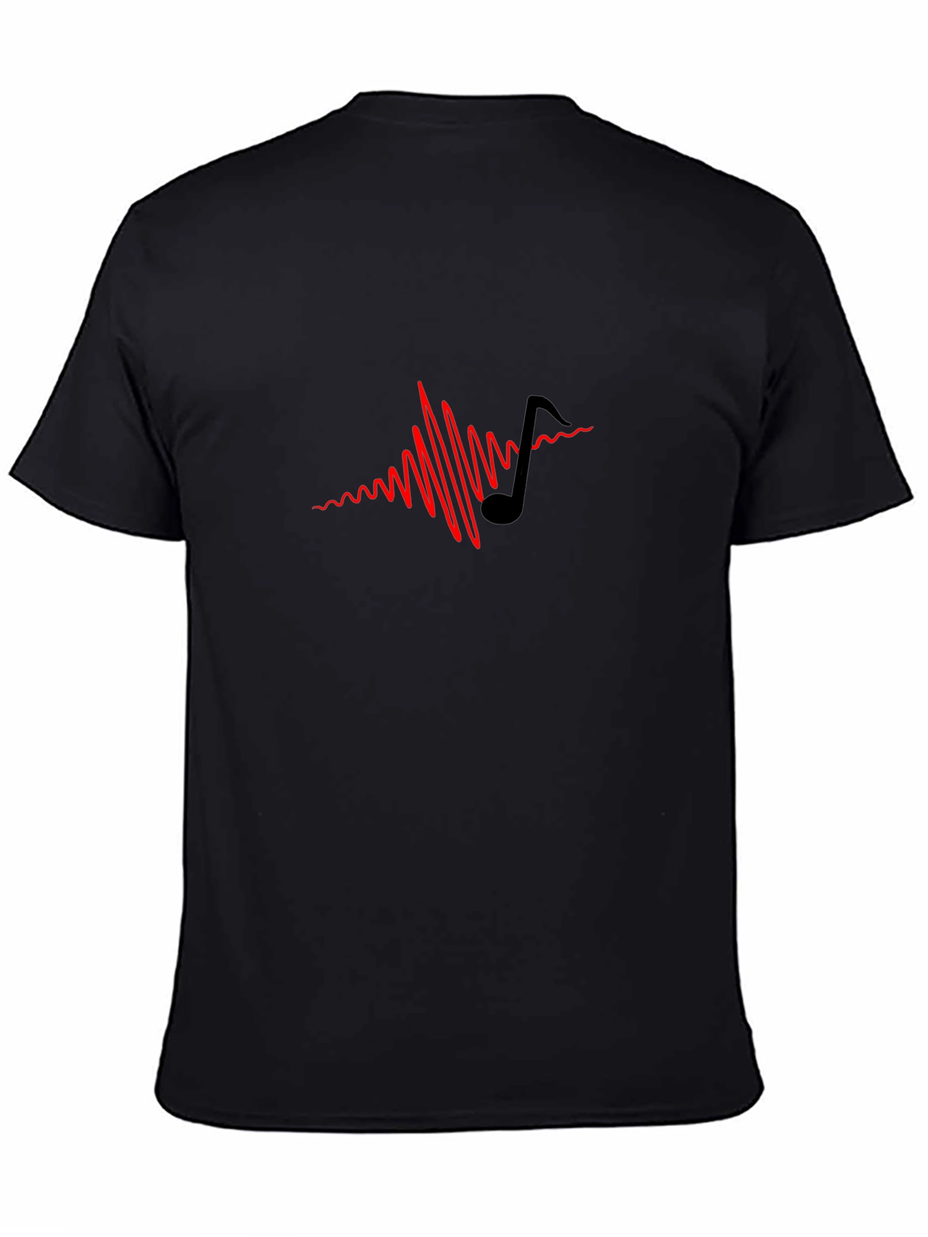 Music Note Graphic Tee - Black T-Shirt