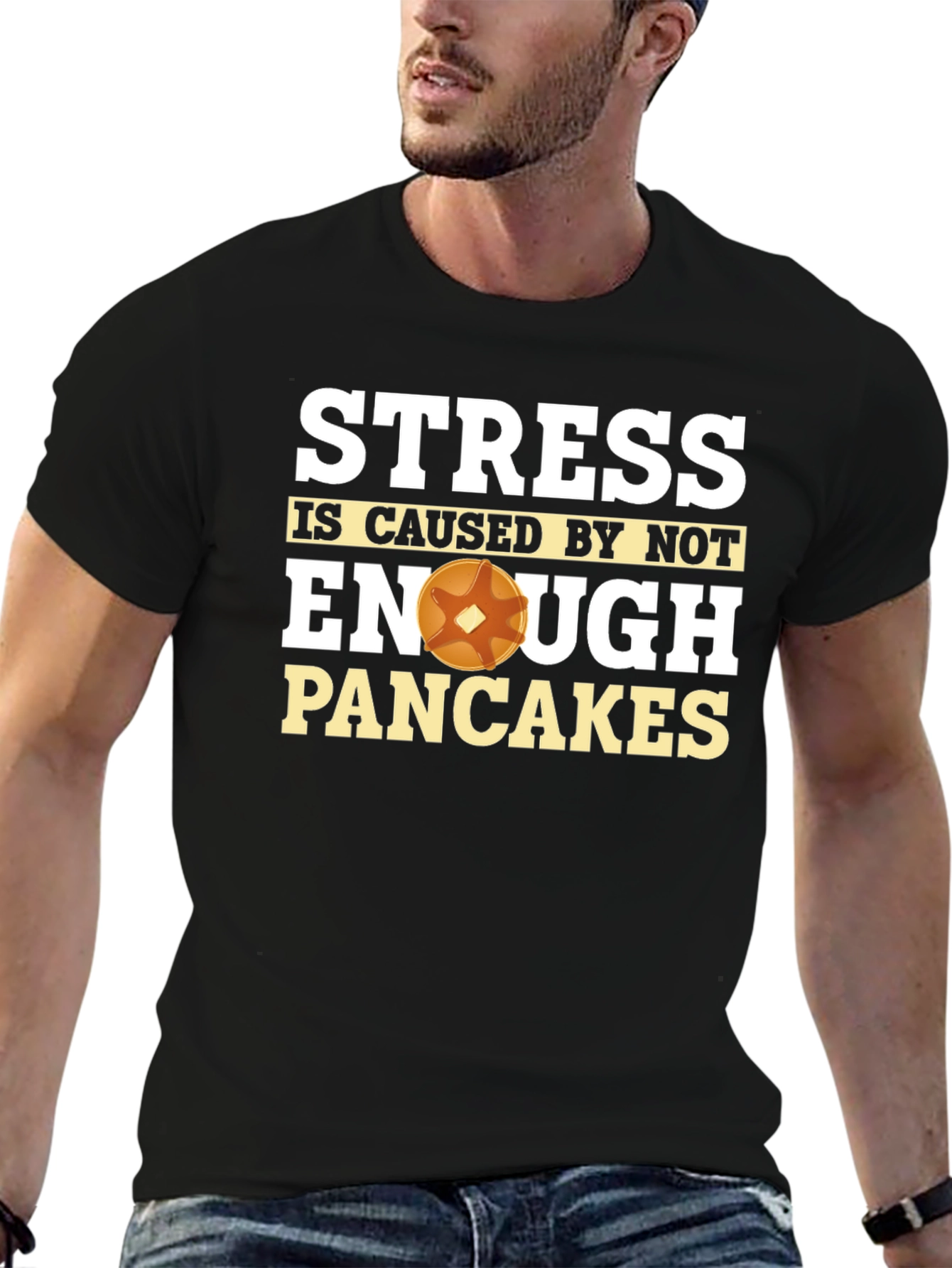 Stress Pancakes Funny Graphic T-Shirt