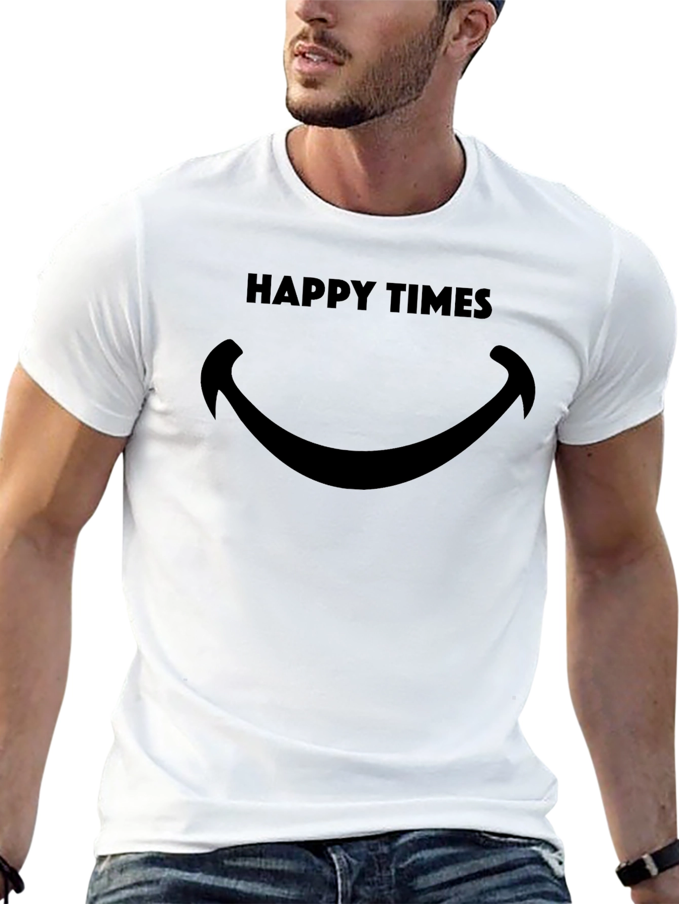 Happy Times Black Graphic Tee