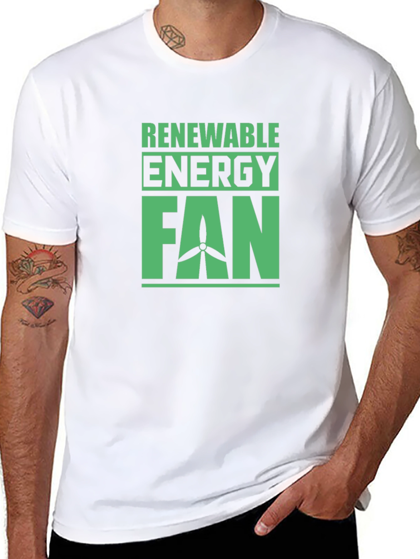 Renewable Energy Fan T-Shirt - Eco-Friendly Design