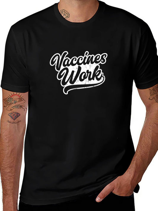 Vaccines Work Black T-Shirt - Pro Science Tee