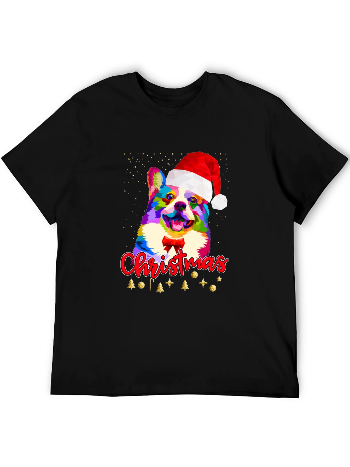 Christmas Corgi Dog Santa Hat T-Shirt