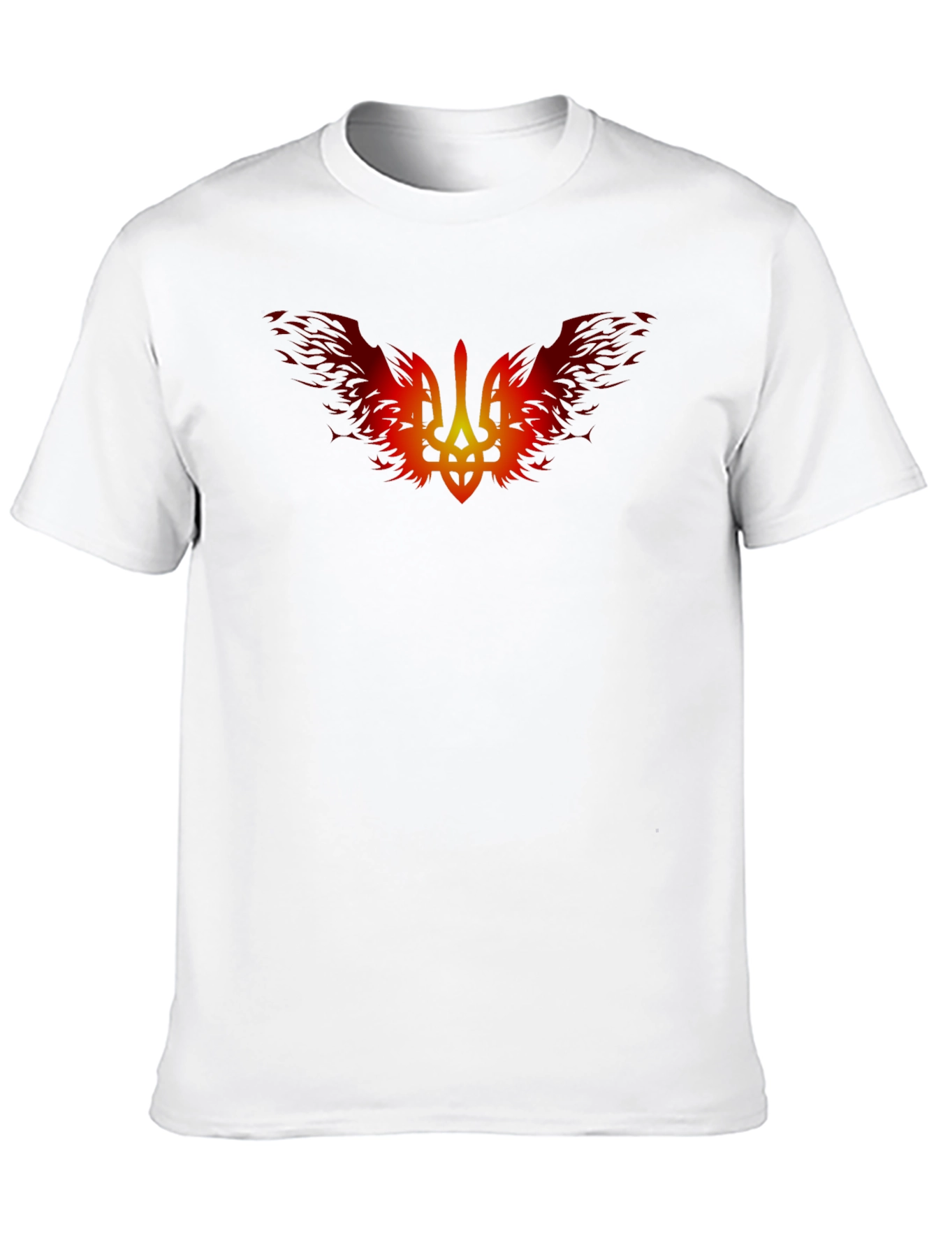 Fiery Ukrainian Trident Black T-Shirt