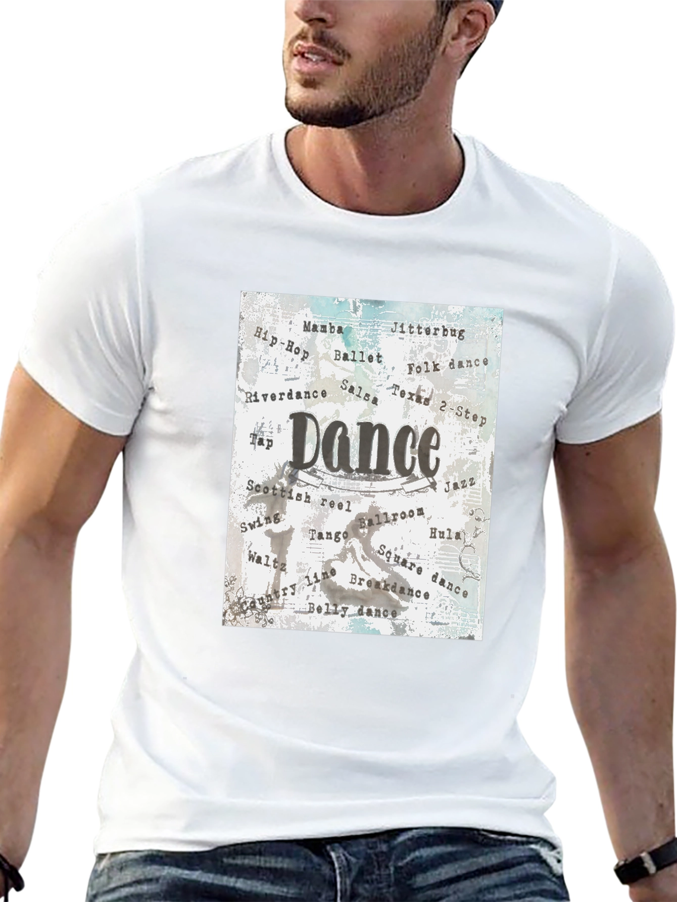 Dance Styles Graphic Tee - Casual Black T-Shirt