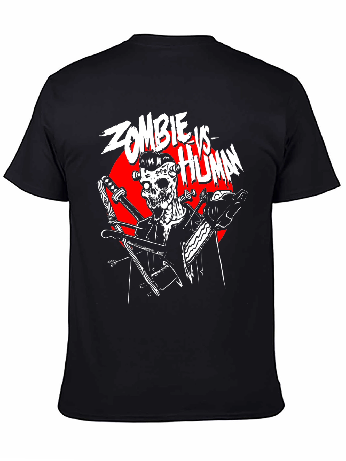 Zombie vs Human Graphic T-Shirt