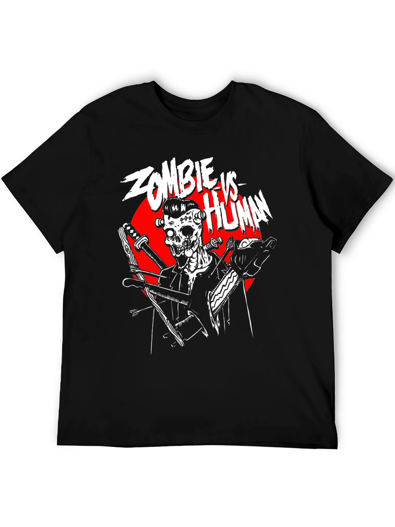 Zombie vs Human Graphic T-Shirt