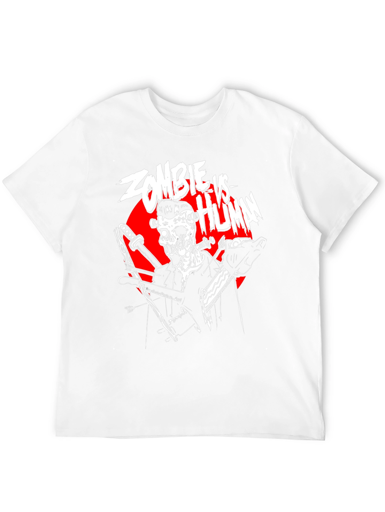 Zombie vs Human Graphic T-Shirt