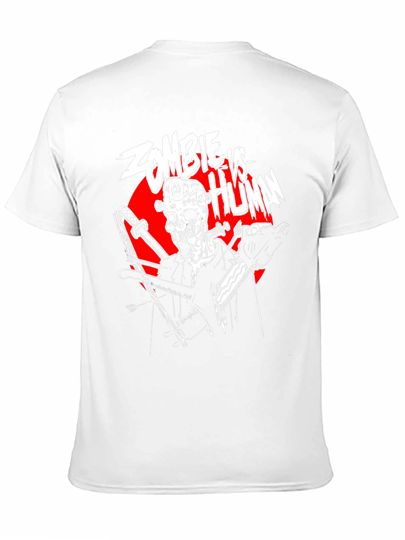 Zombie vs Human Graphic T-Shirt