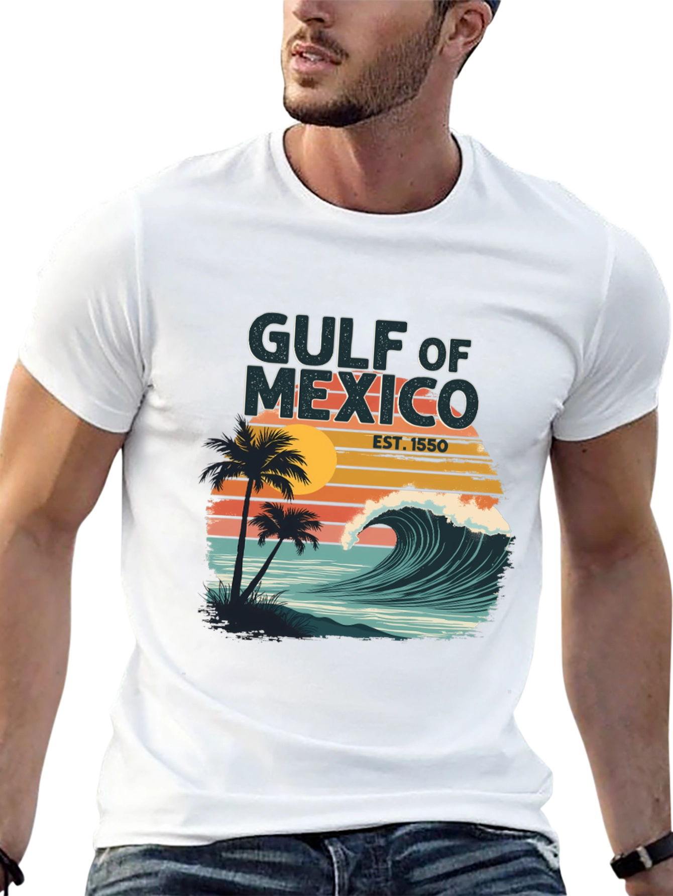 Gulf of Mexico Graphic Tee - Tropical Wave Design