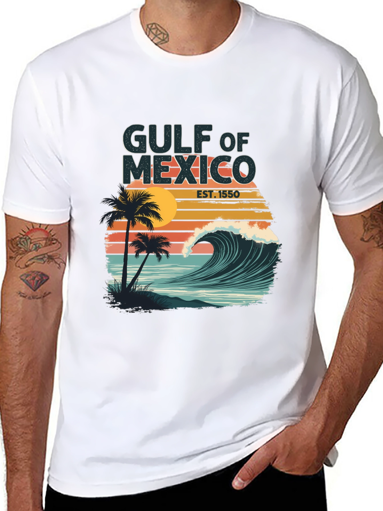 Gulf of Mexico Graphic Tee - Tropical Wave Design