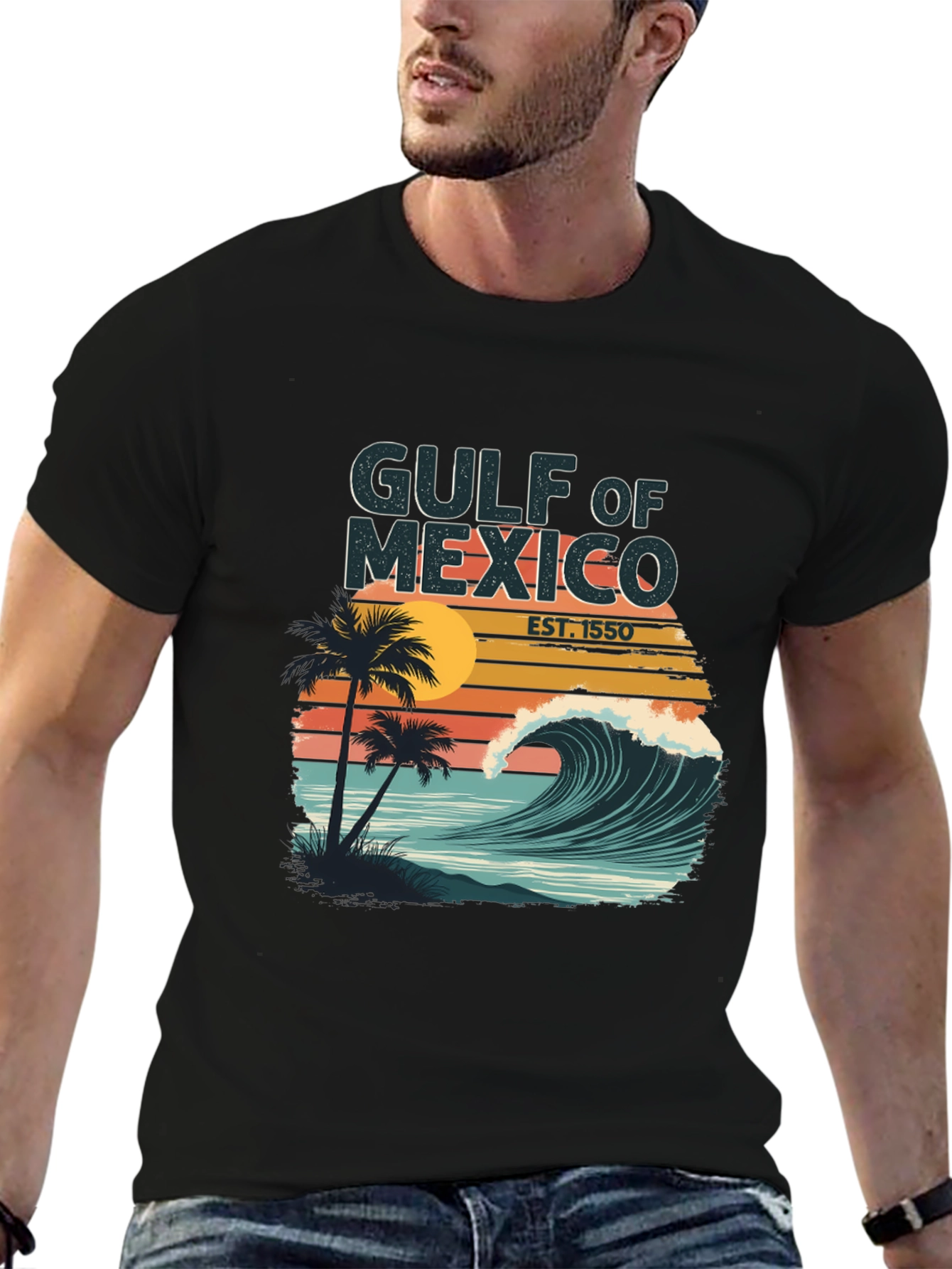 Gulf of Mexico Graphic Tee - Tropical Wave Design
