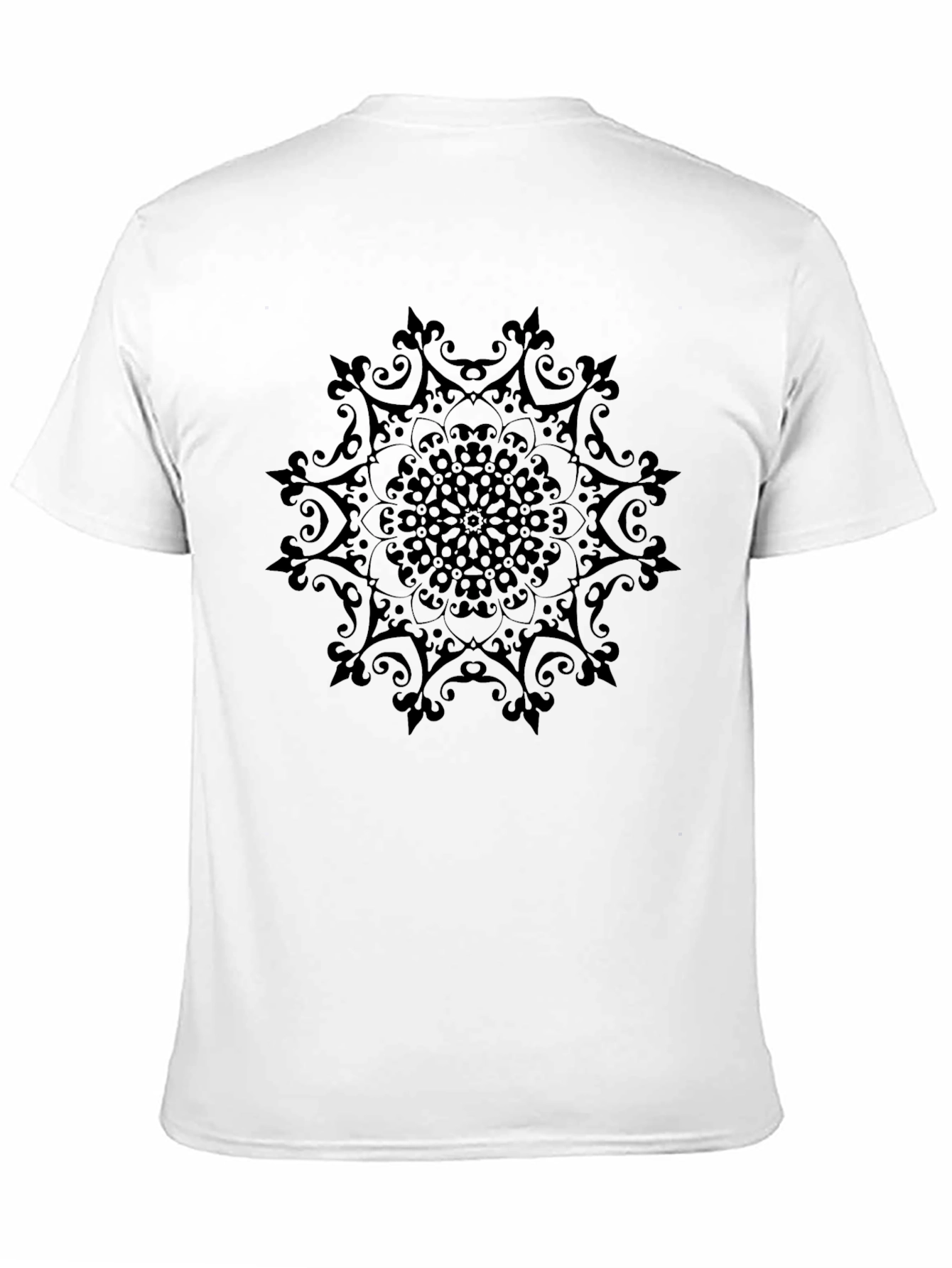 Black Mandala Graphic Tee - Stylish Unisex Casual Wear