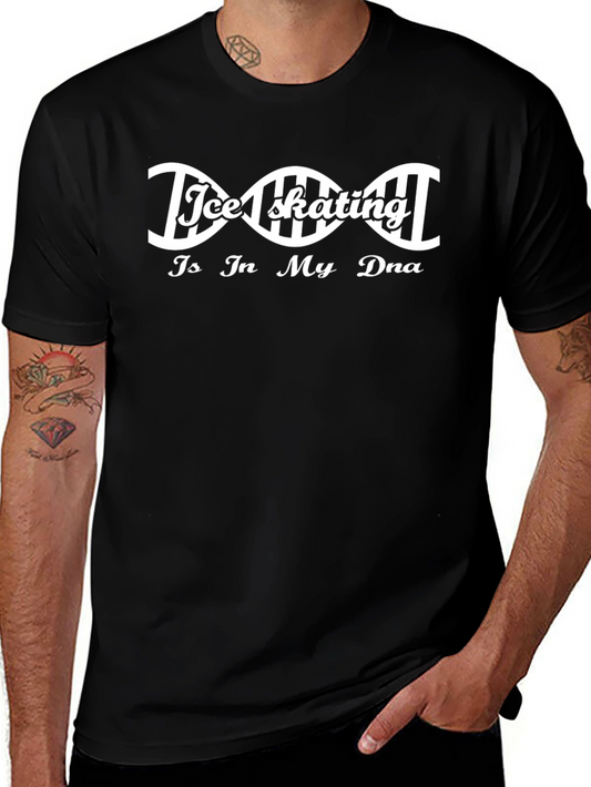 Ice Skating DNA T-Shirt - Cool Graphic Tee