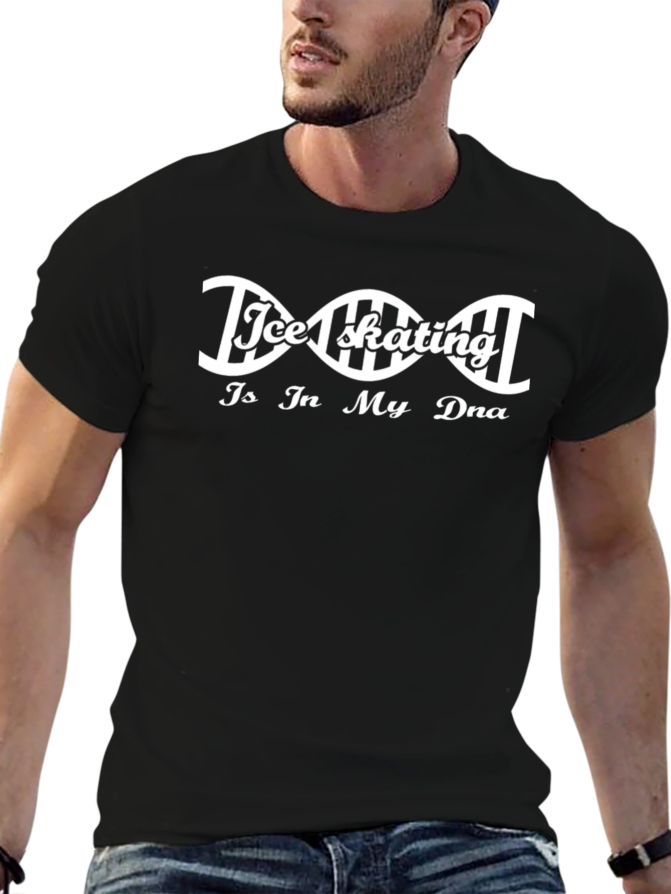 Ice Skating DNA T-Shirt - Cool Graphic Tee