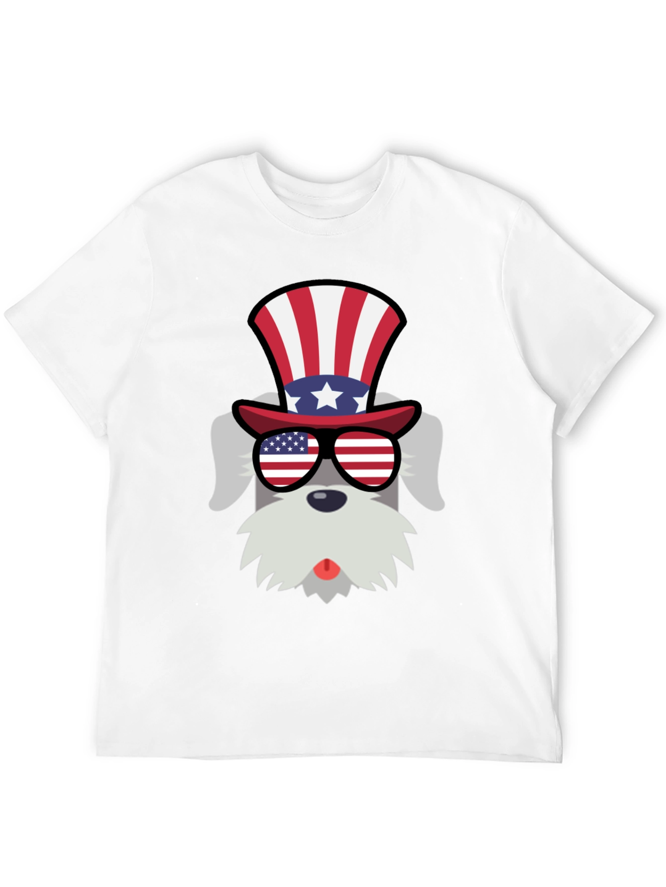 Patriotic Schnauzer T-Shirt - USA Dog