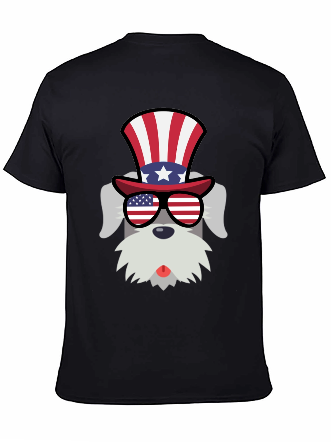 Patriotic Schnauzer T-Shirt - USA Dog