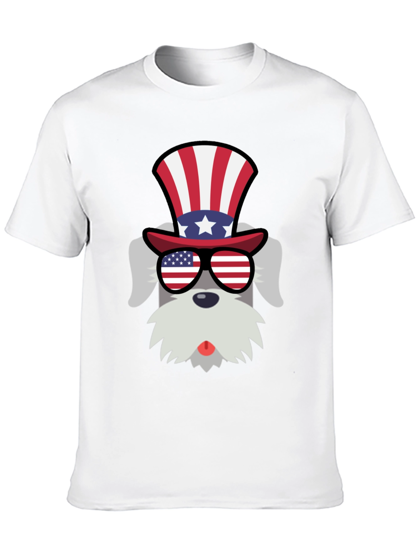 Patriotic Schnauzer T-Shirt - USA Dog