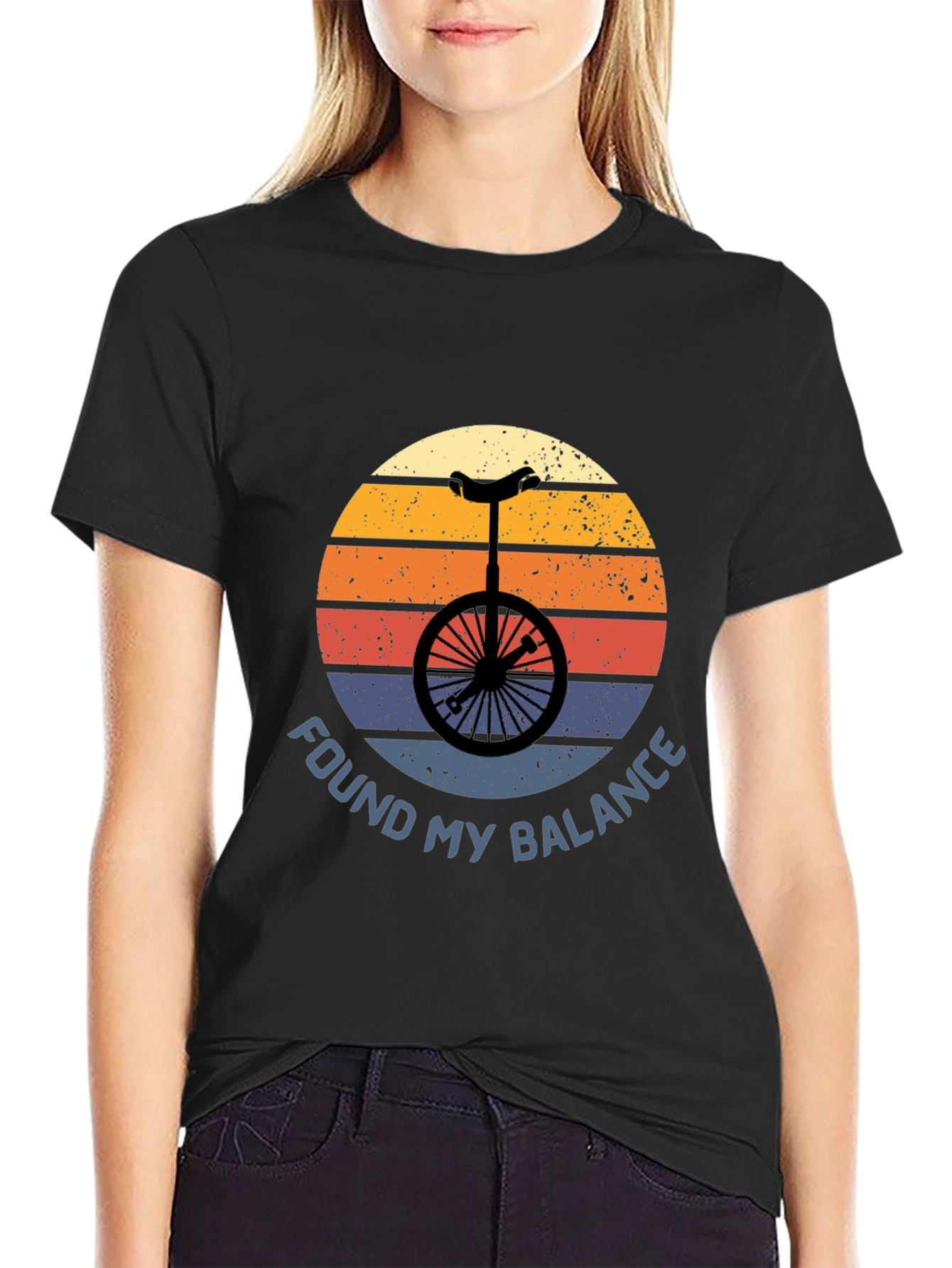 Found My Balance Unicycle T-Shirt - Retro Design
