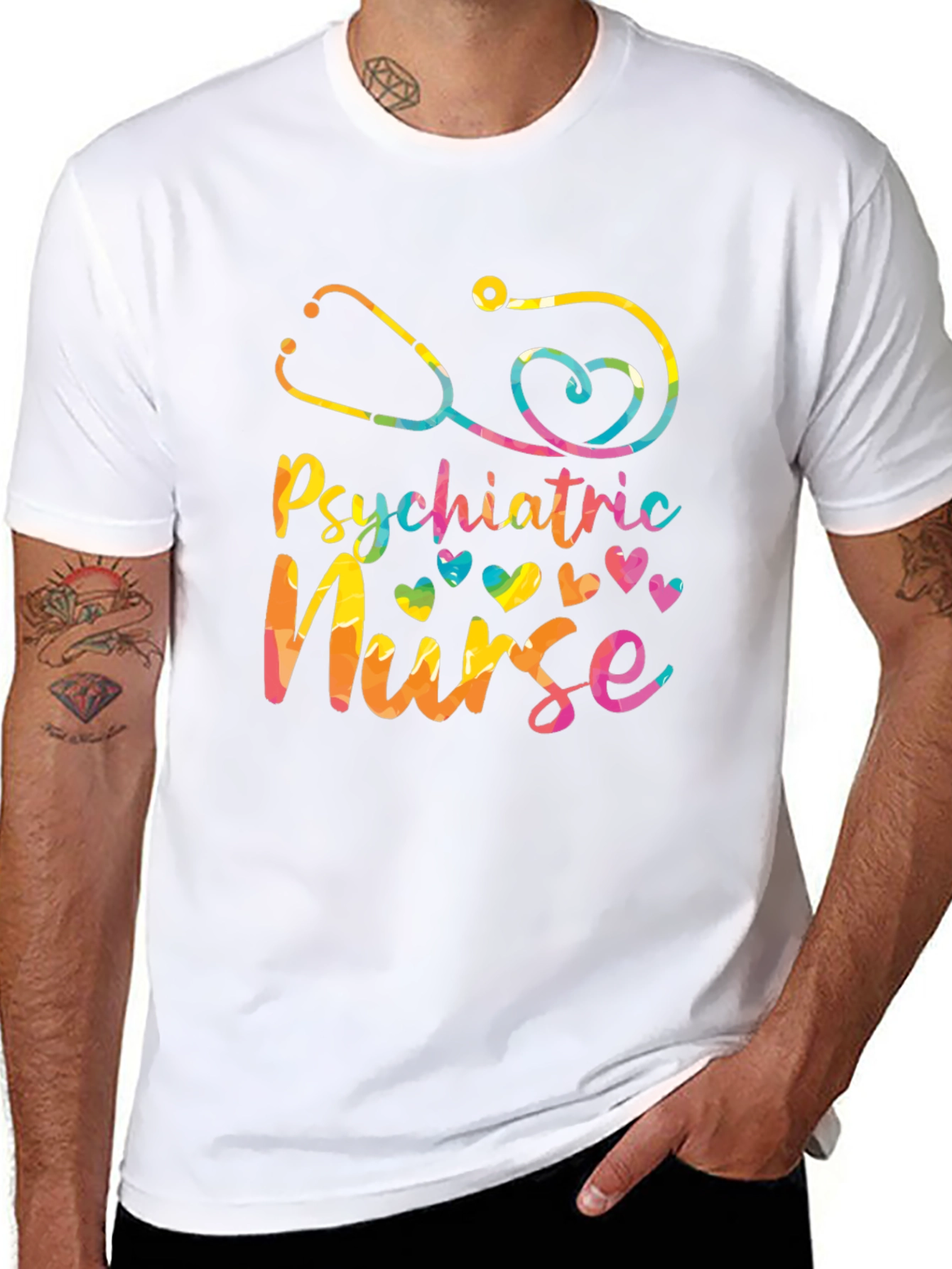 Psychiatric Nurse Tie Dye Graphic Tee