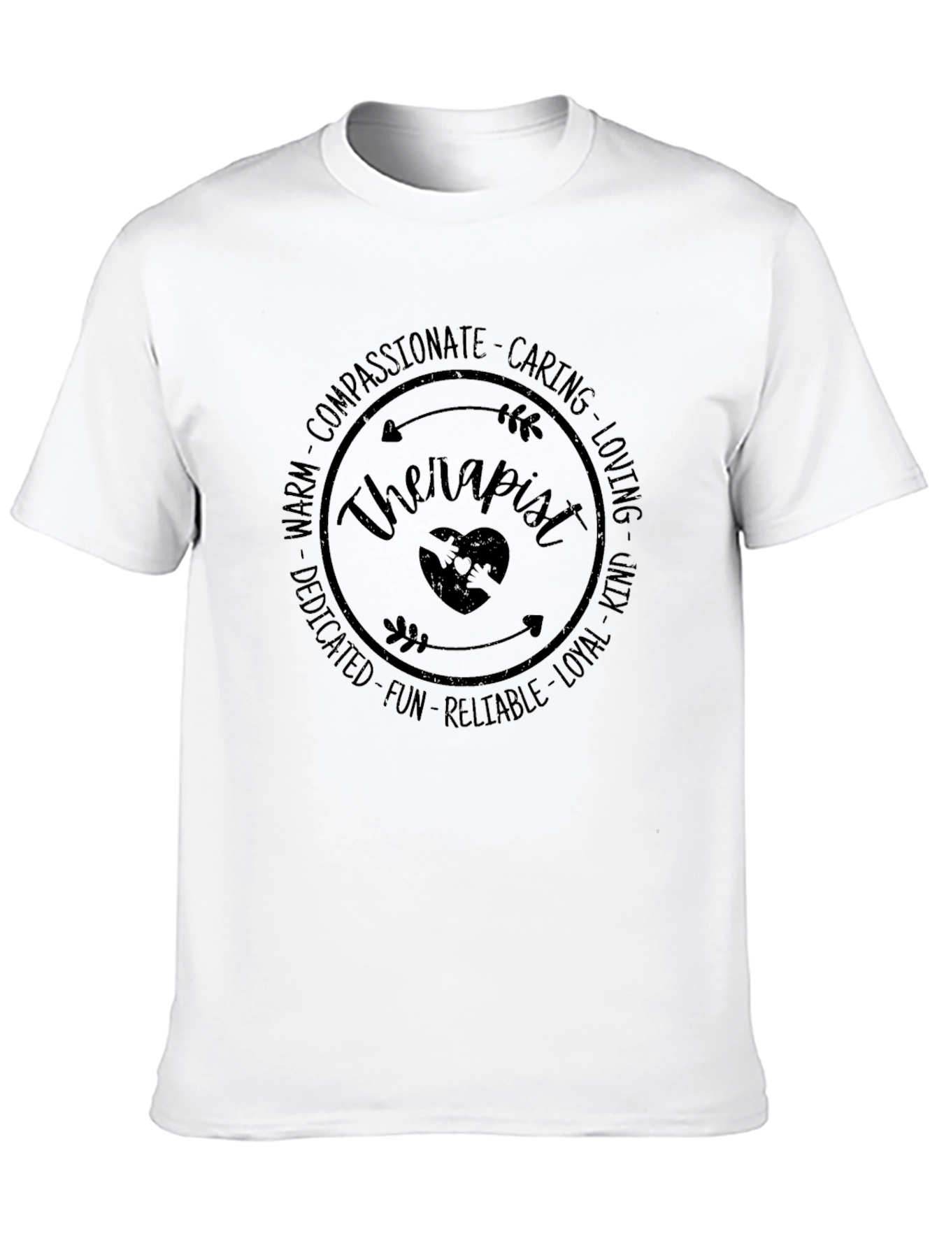 Therapist Qualities Graphic T-Shirt - Black