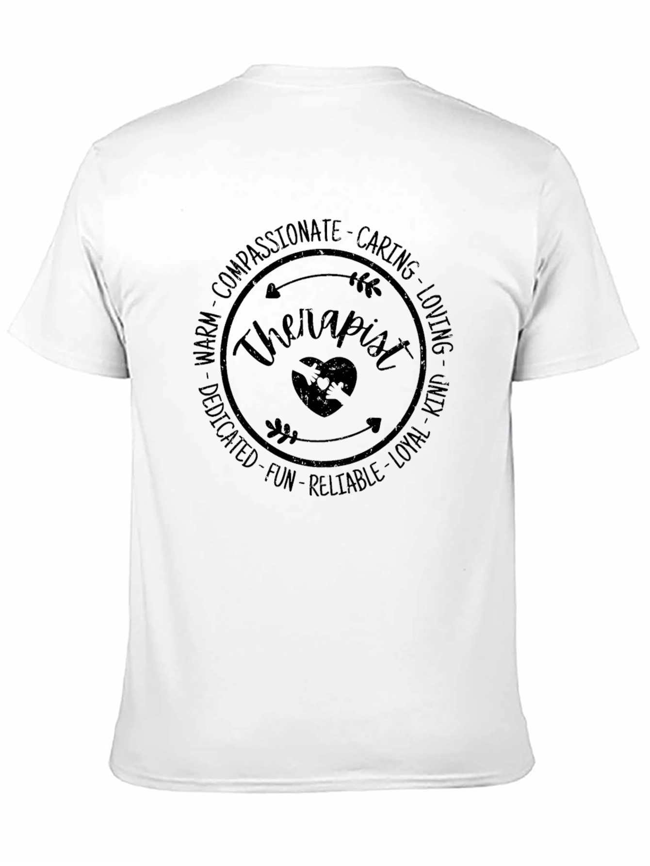 Therapist Qualities Graphic T-Shirt - Black