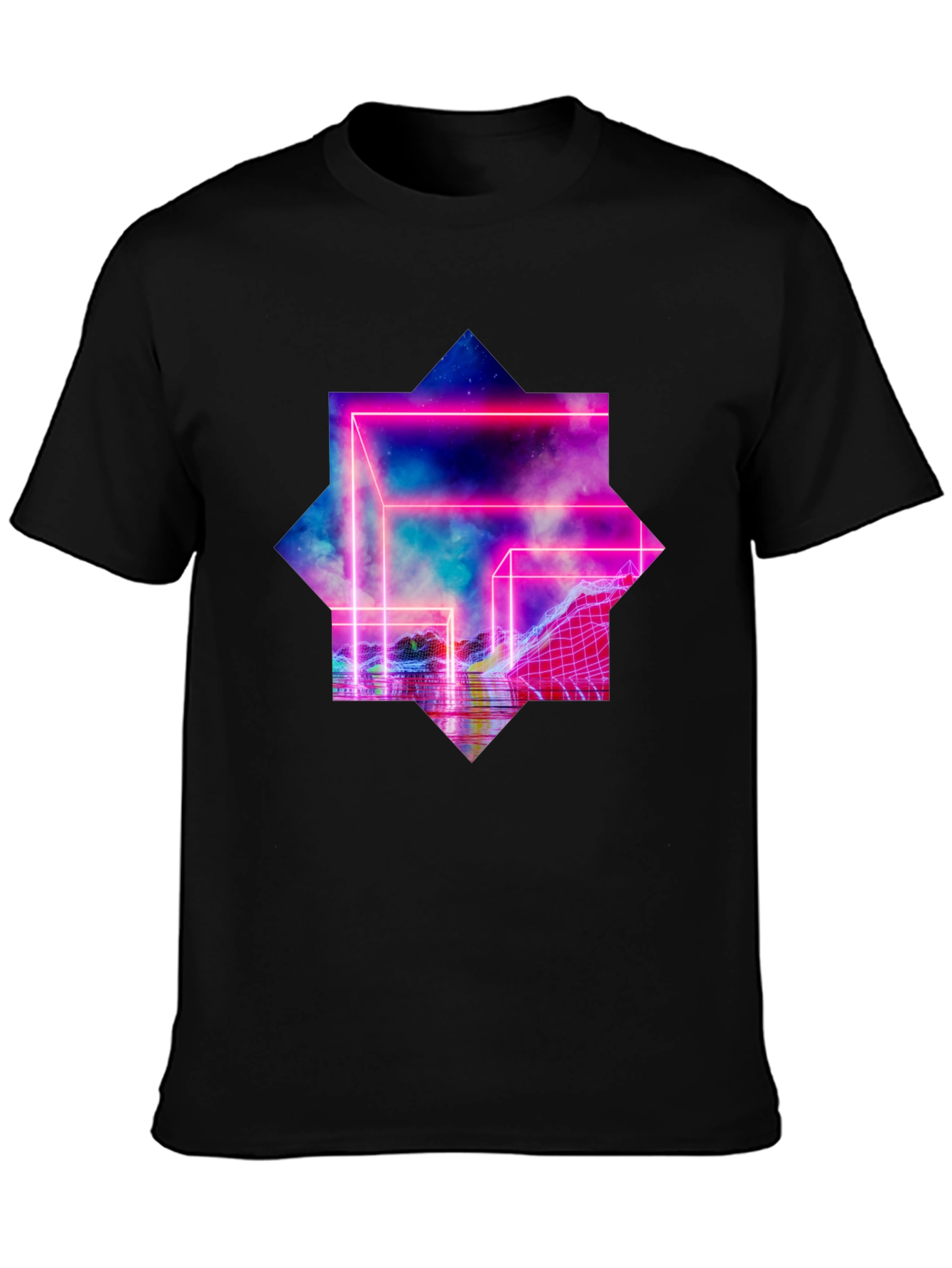 Retro Wave Black T-Shirt