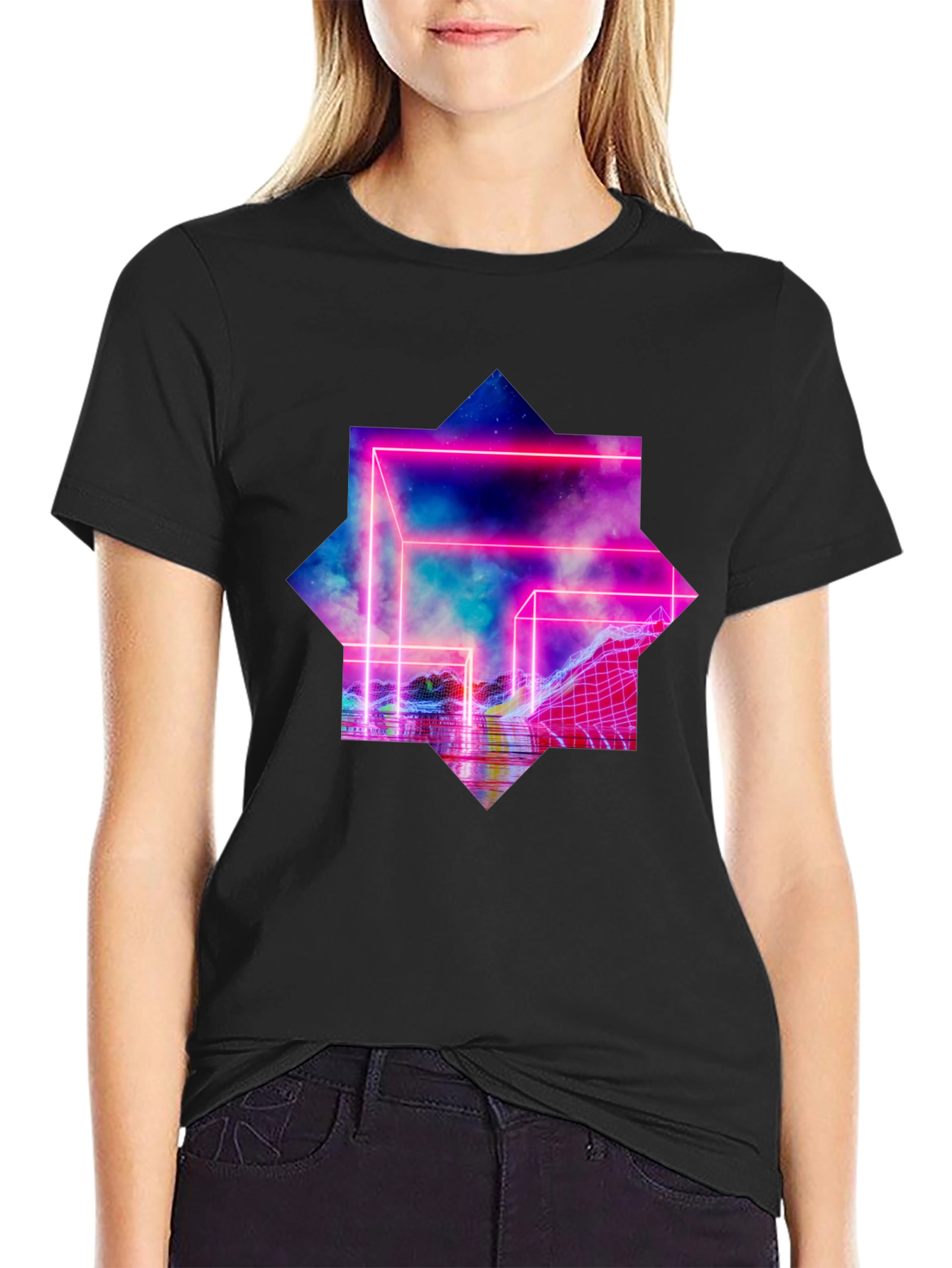 Retro Wave Black T-Shirt