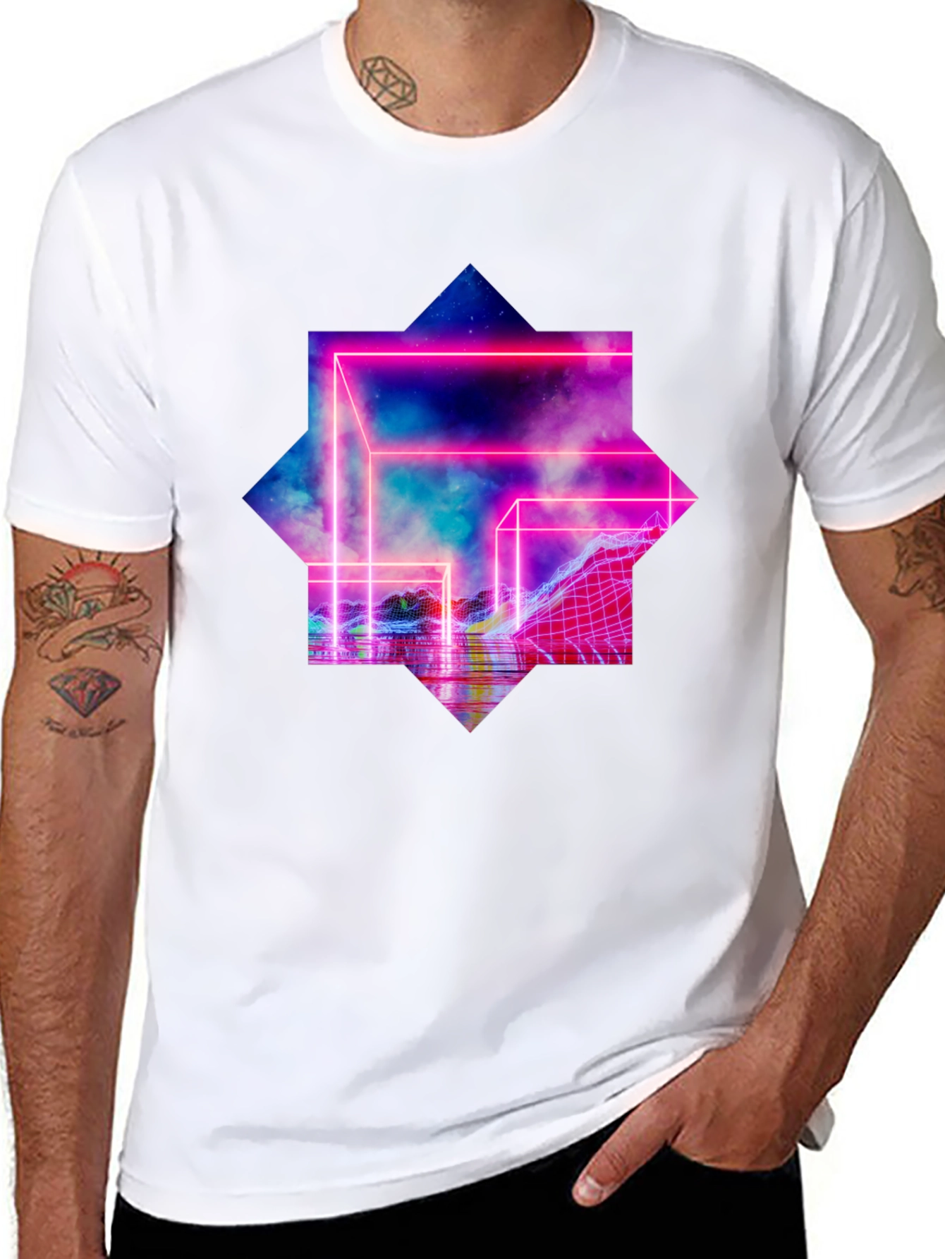 Retro Wave Black T-Shirt