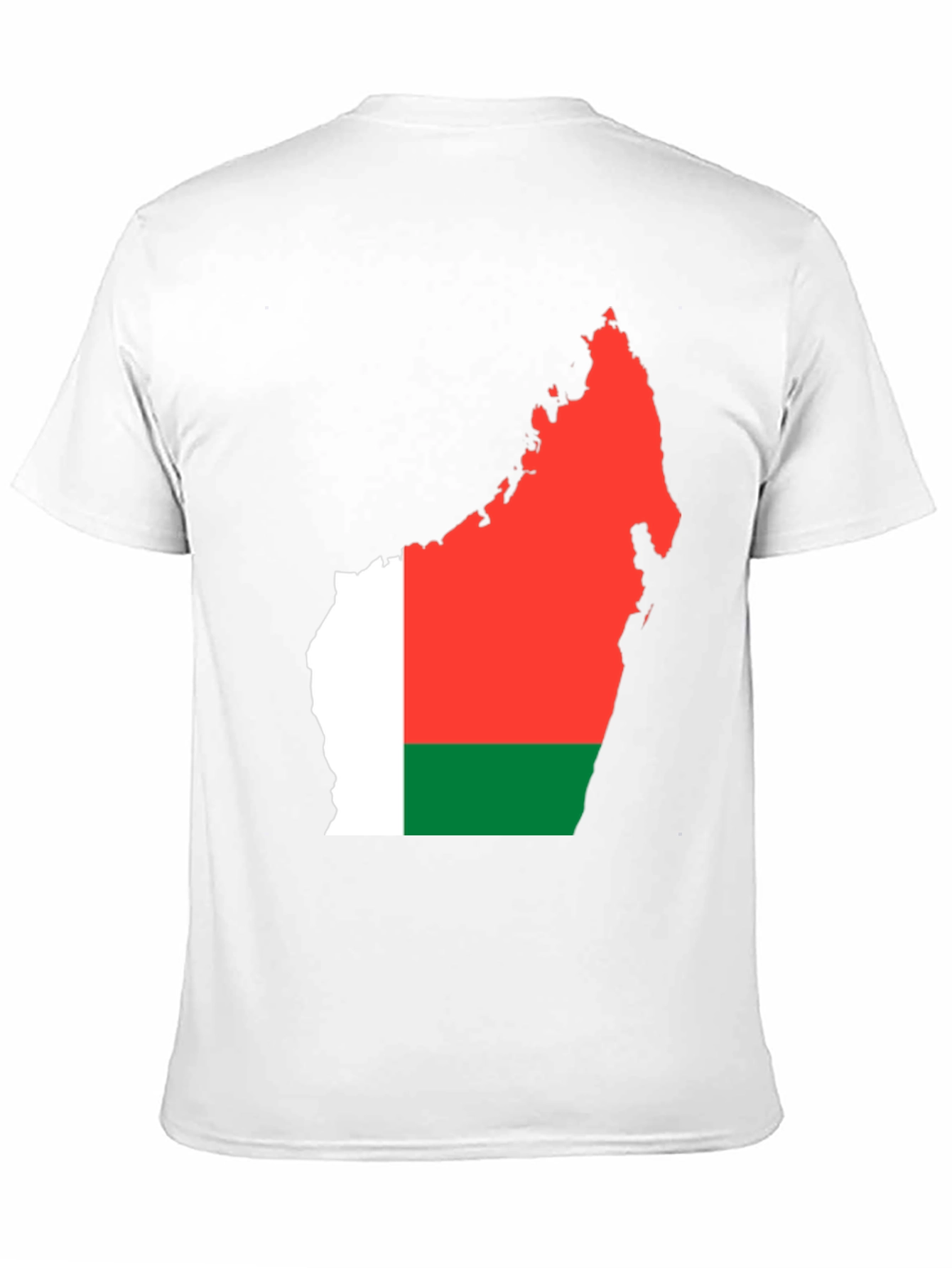 Madagascar Flag Graphic Tee - Black Cotton T-Shirt
